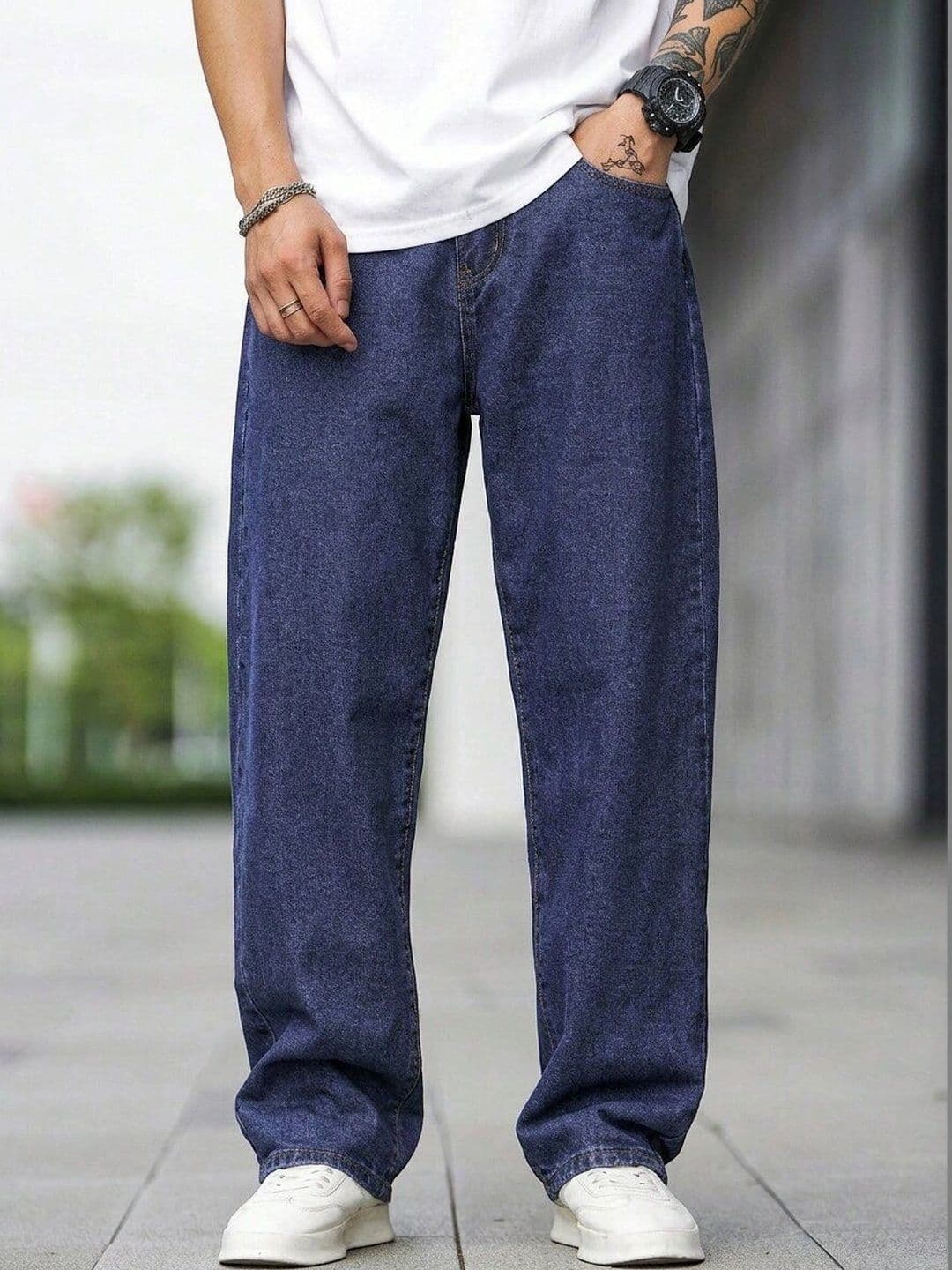 Moda Rapido Men Loose Relaxed Fit Mid-Rise Light Fade Jeans - view 1