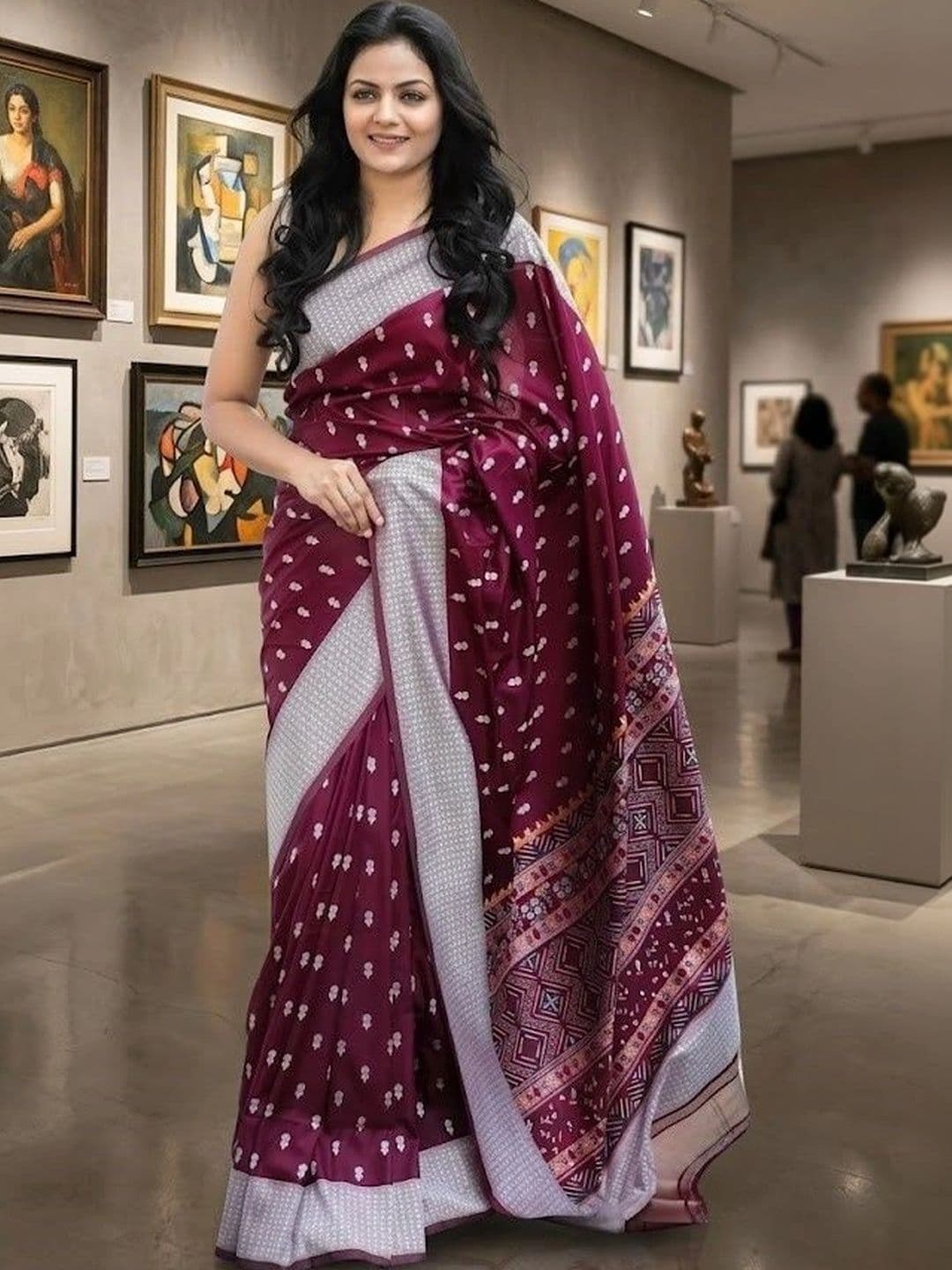 you shop we ship Woven Design Zari Pure Silk Banarasi Saree - view 1