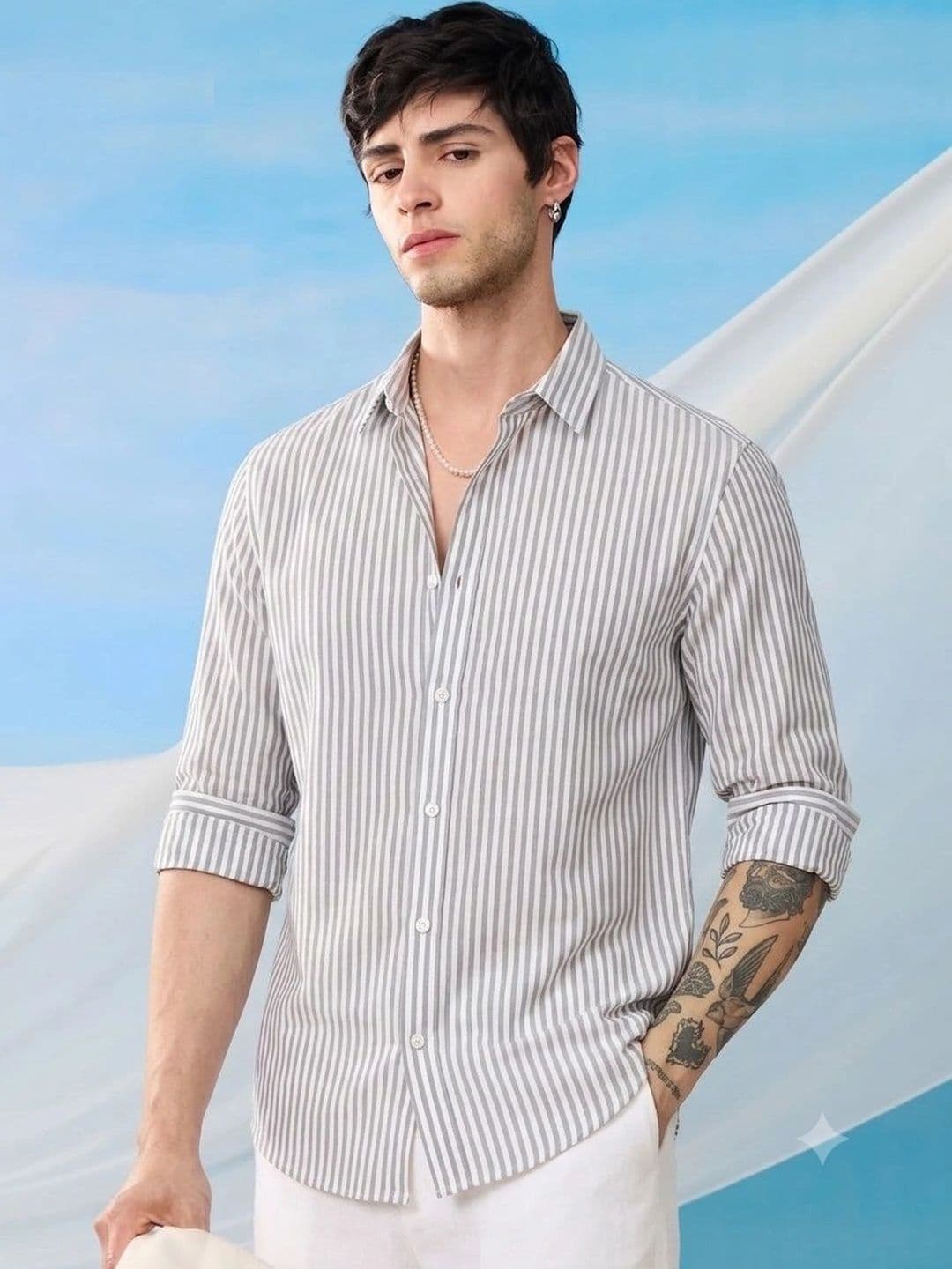 Metronaut Men Classic Striped Casual Shirt - view 1