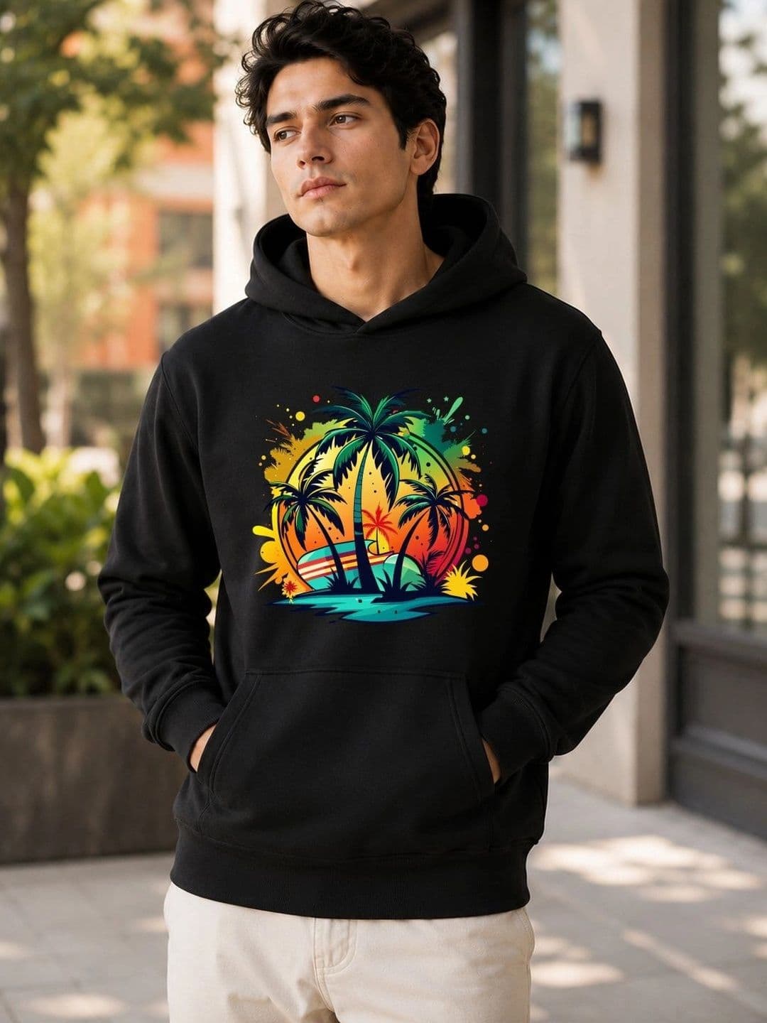 TRENDIFYTEEZ Men Printed Hooded Sweatshirt - view 1