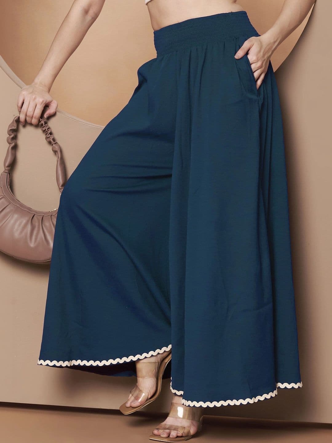 RAYIE COLLECTION Women Embellished Knitted Ethnic Palazzos - view 1