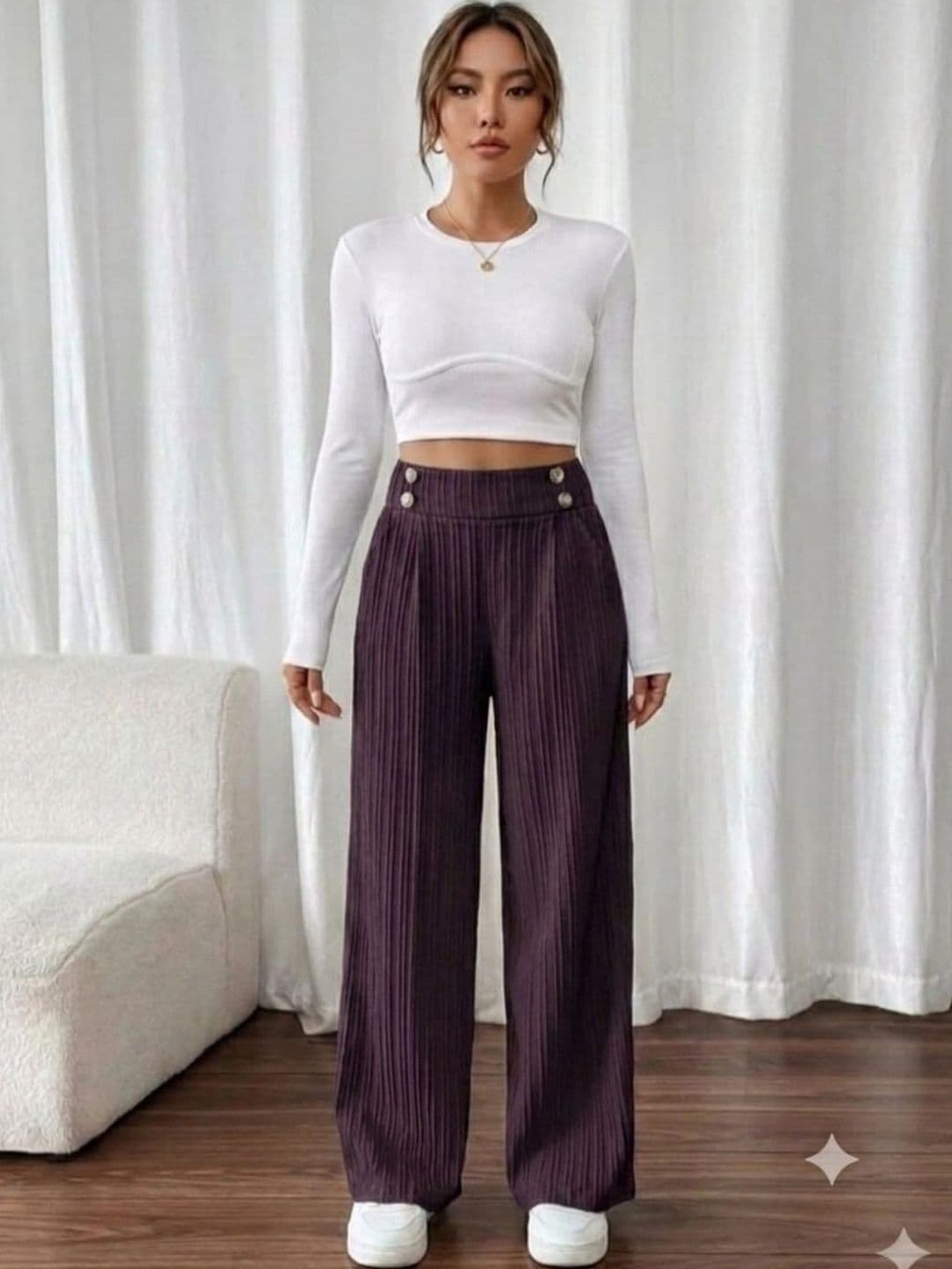 XONIQUE FASHION QUE Women Knitted Palazzos - view 1