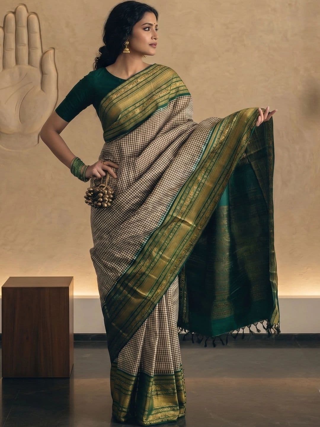 AdoreeStitch Woven Design Zari Pure Silk Banarasi Saree - view 1