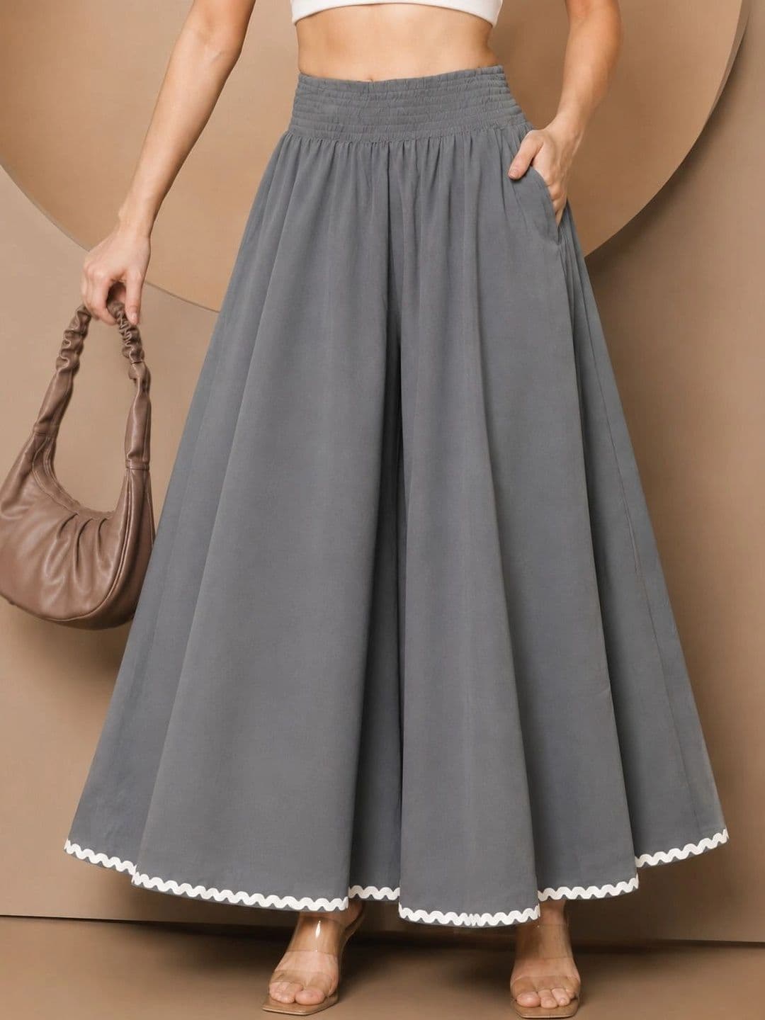 RAYIE COLLECTION Women Embellished Knitted Ethnic Palazzos - view 1