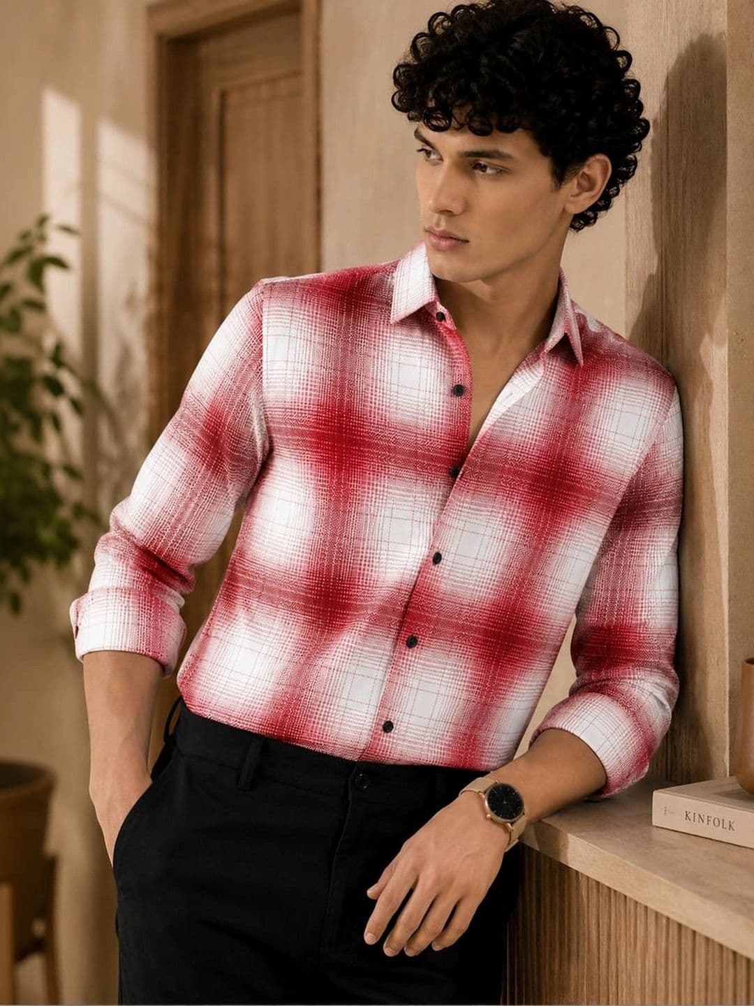 Black Deer Men Standard Tartan Checks Checked Casual Shirt - view 1