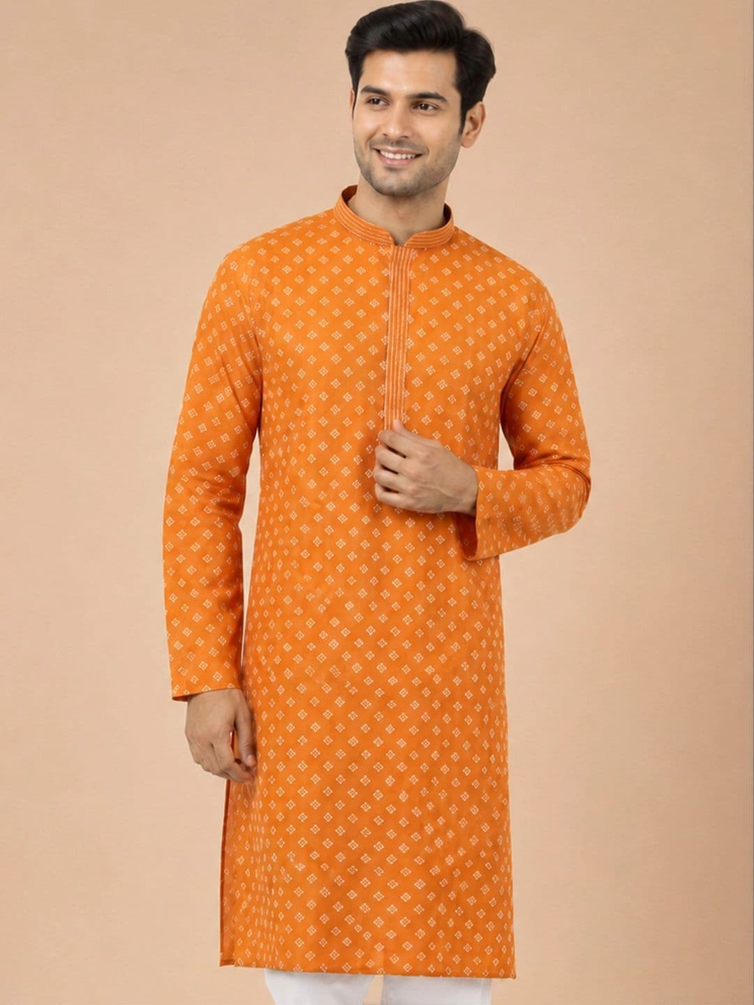VASTRAMAY Men Ethnic Motifs Printed Kurta - view 1