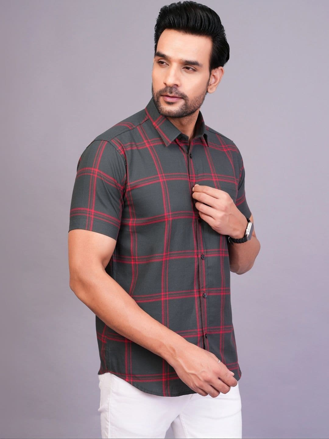 BLACKLILLY Men Standard Slim Fit Checked Casual Shirt - view 1