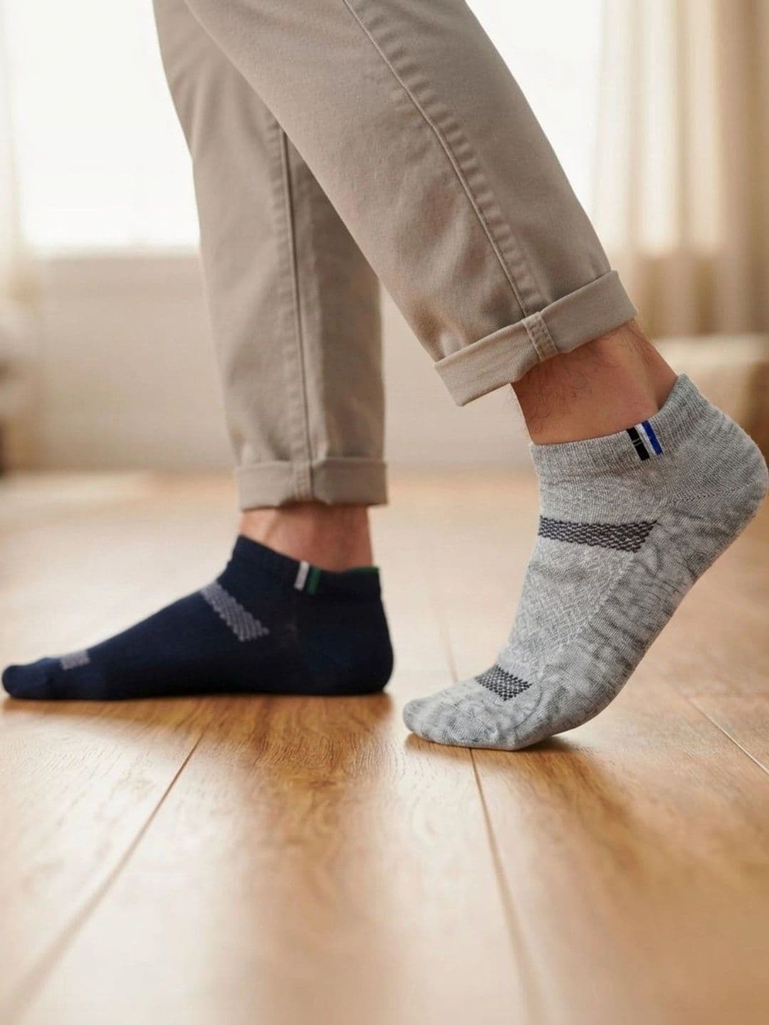 pell-mell Men Pack of 2 Cotton Assorted Patterned Ankle Length Socks - view 1