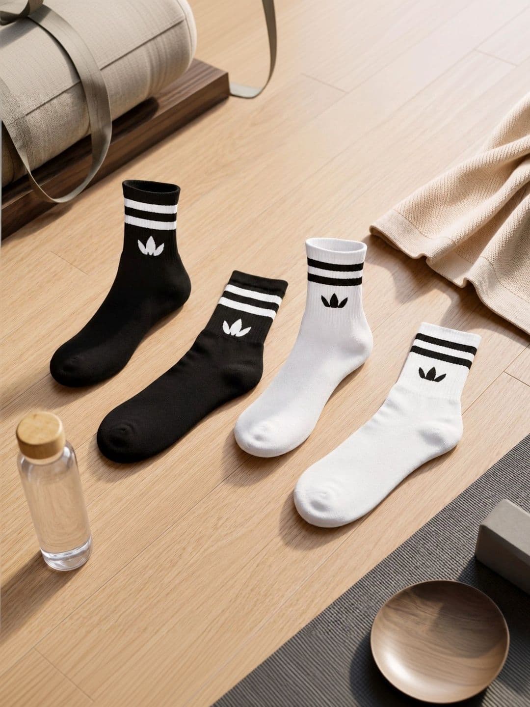 pell-mell Men Pack of 2 Cotton Assorted Striped Above Ankle Socks - view 1