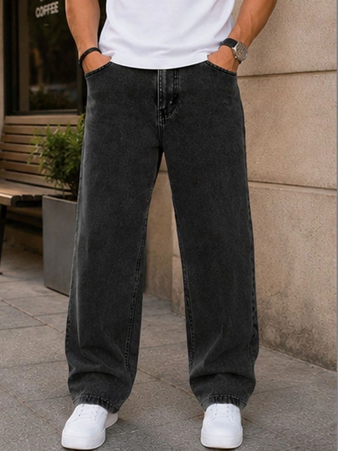 MARK VIEW Men Classic Straight Fit Mid-Rise Stretchable Denim Jeans - view 1