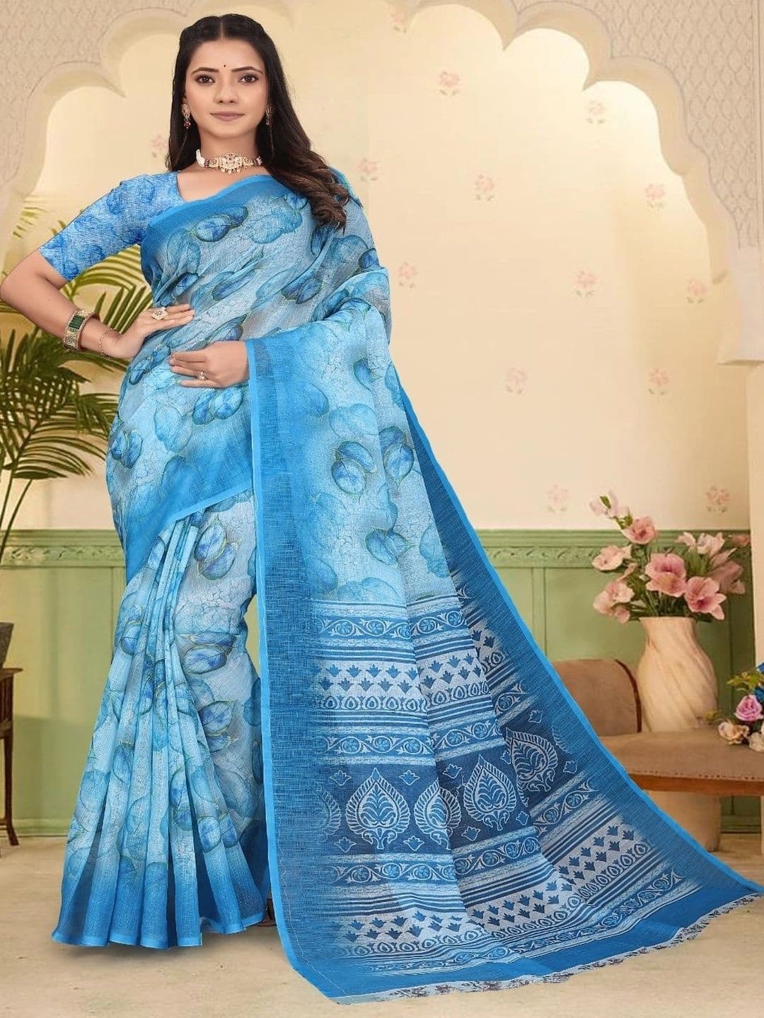 JIVIKA Silk Cotton Kanjeevaram Saree - view 1