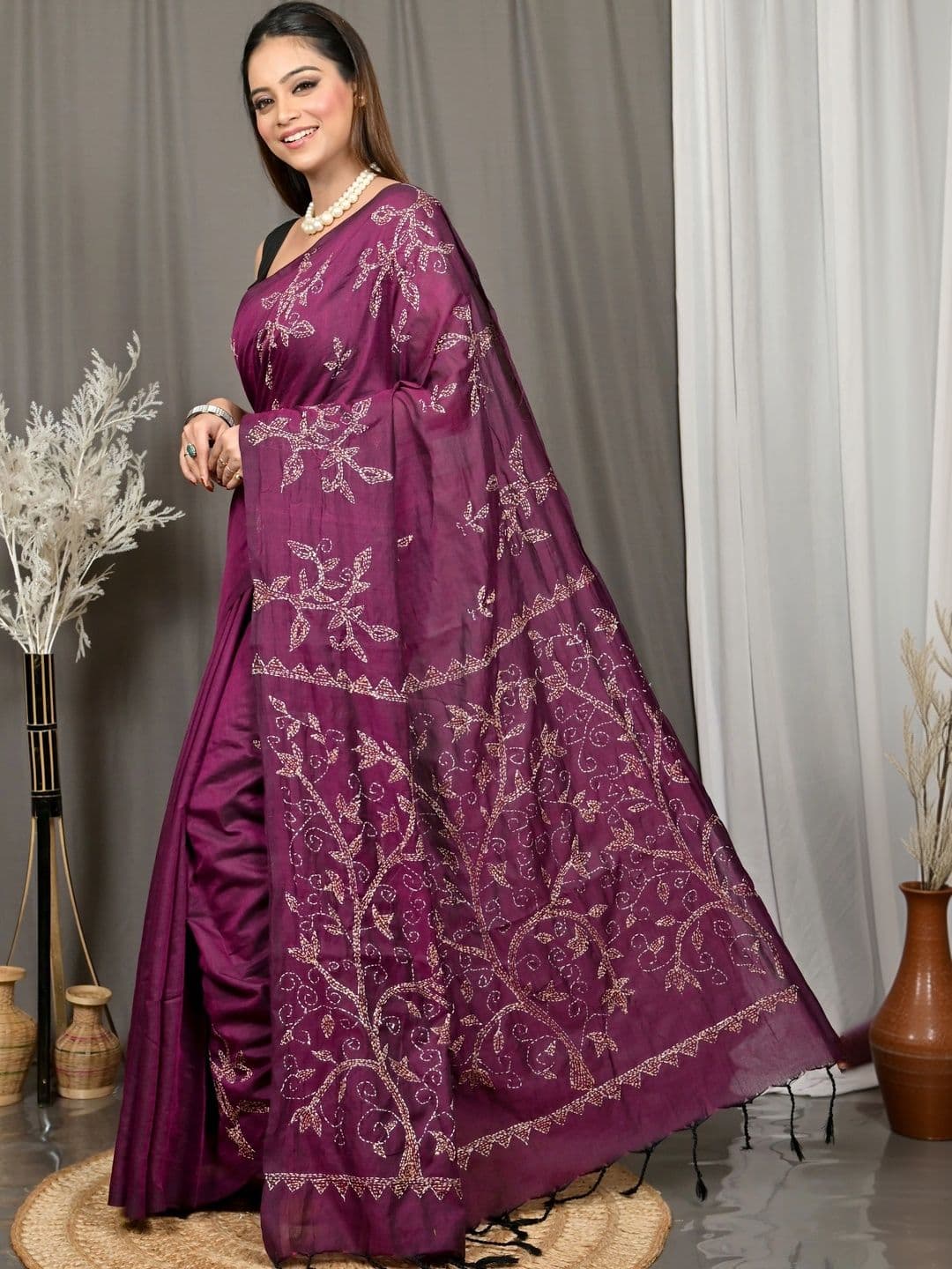 HARNARMADE Ethnic Motifs Pure Cotton Saree - view 1