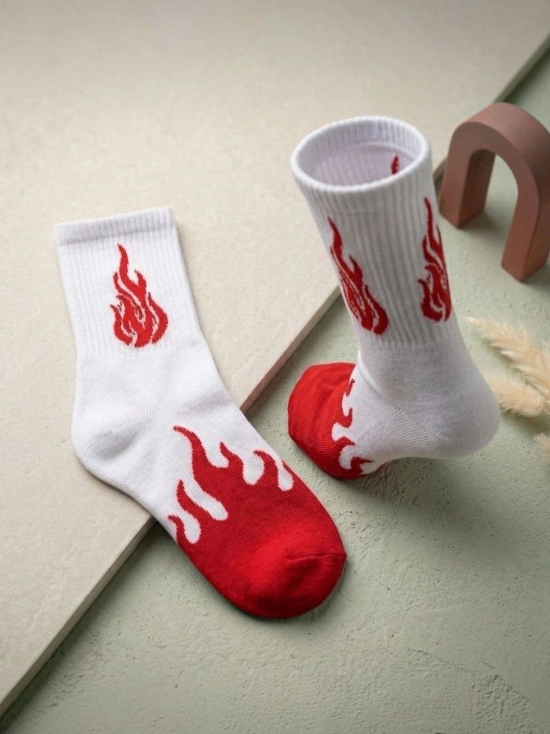 SWAZ Men Pack of 2 Cotton Assorted Patterned Above Ankle Socks - view 1