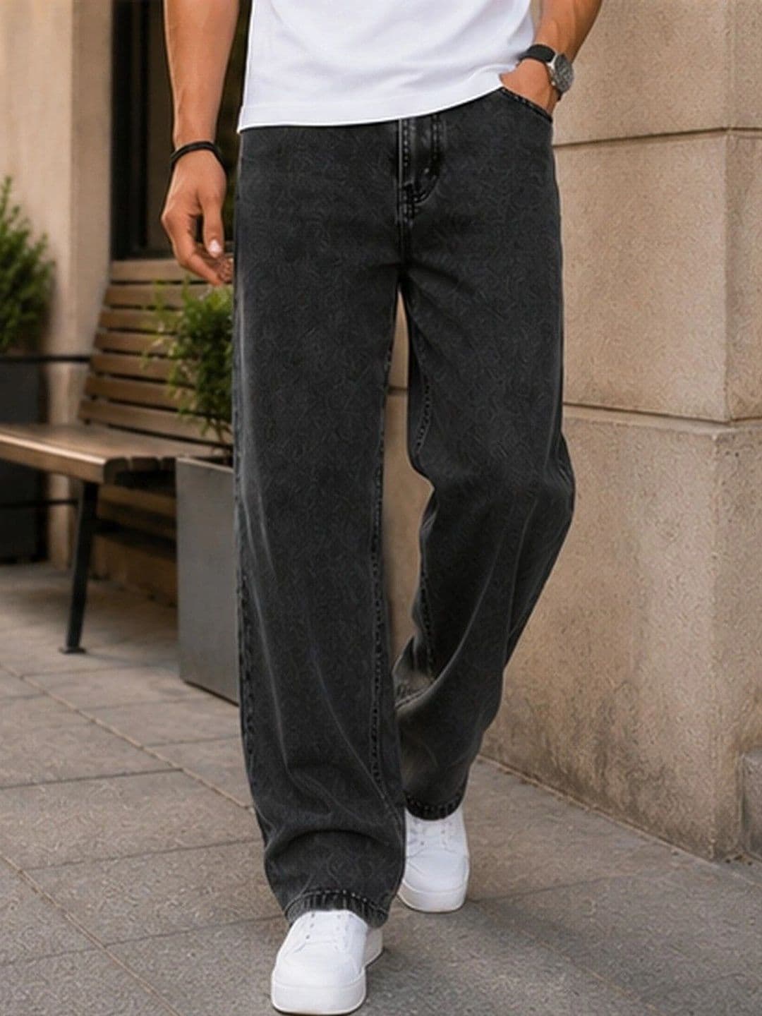 DENIM LIFE Men Classic Straight Fit Mid-Rise Stretchable Jeans - view 1