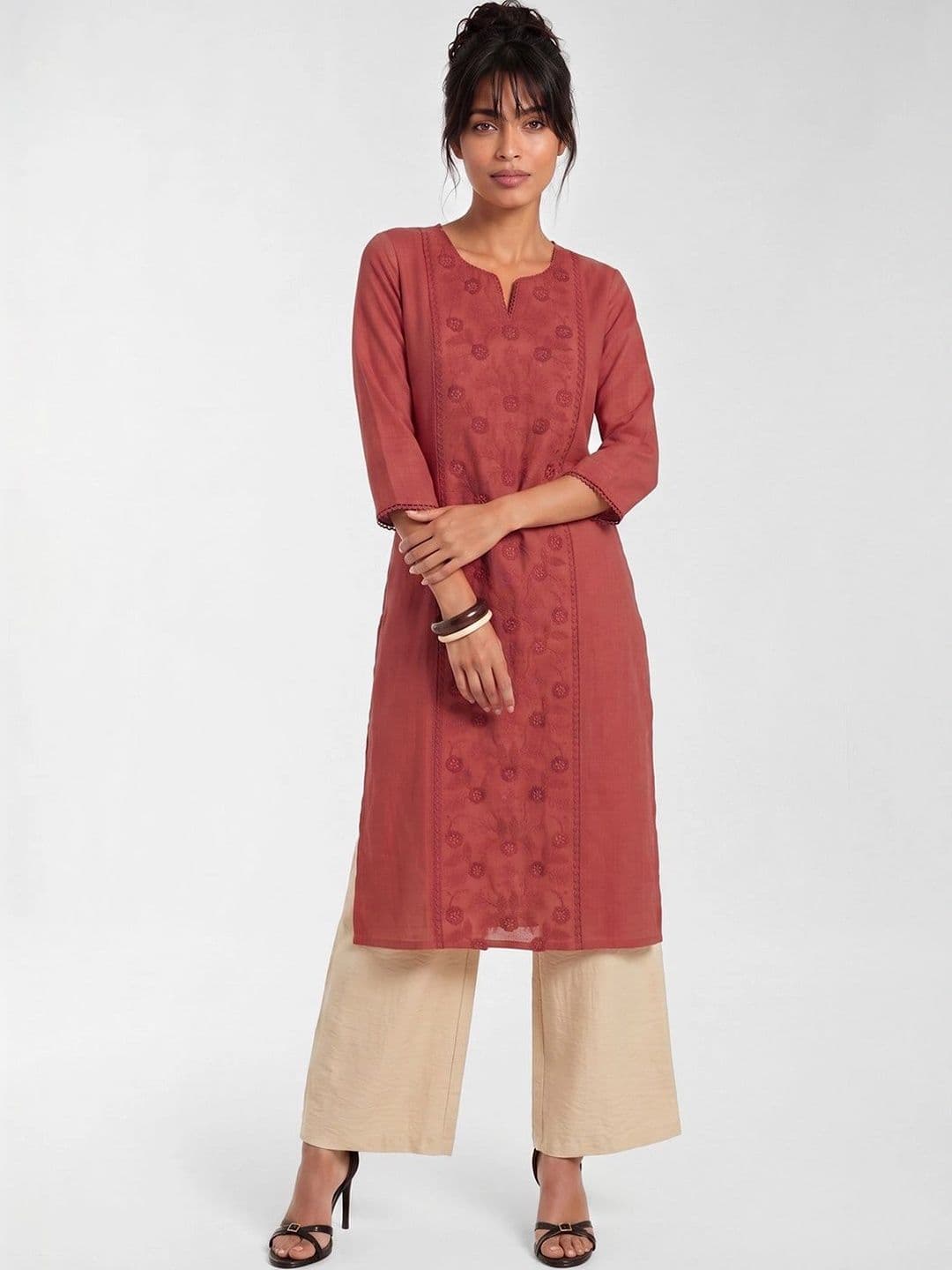 max Women Embroidered Thread Work Kurta - view 1