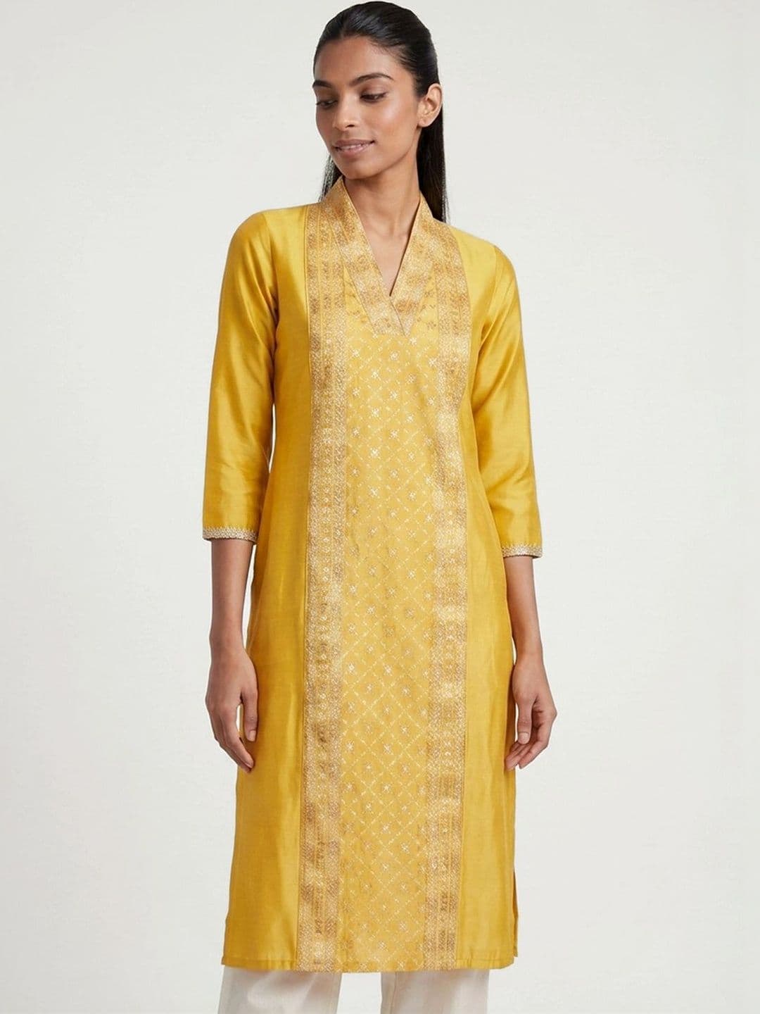 max Women Ethnic Motifs Embroidered Mirror Work Kurta - view 1