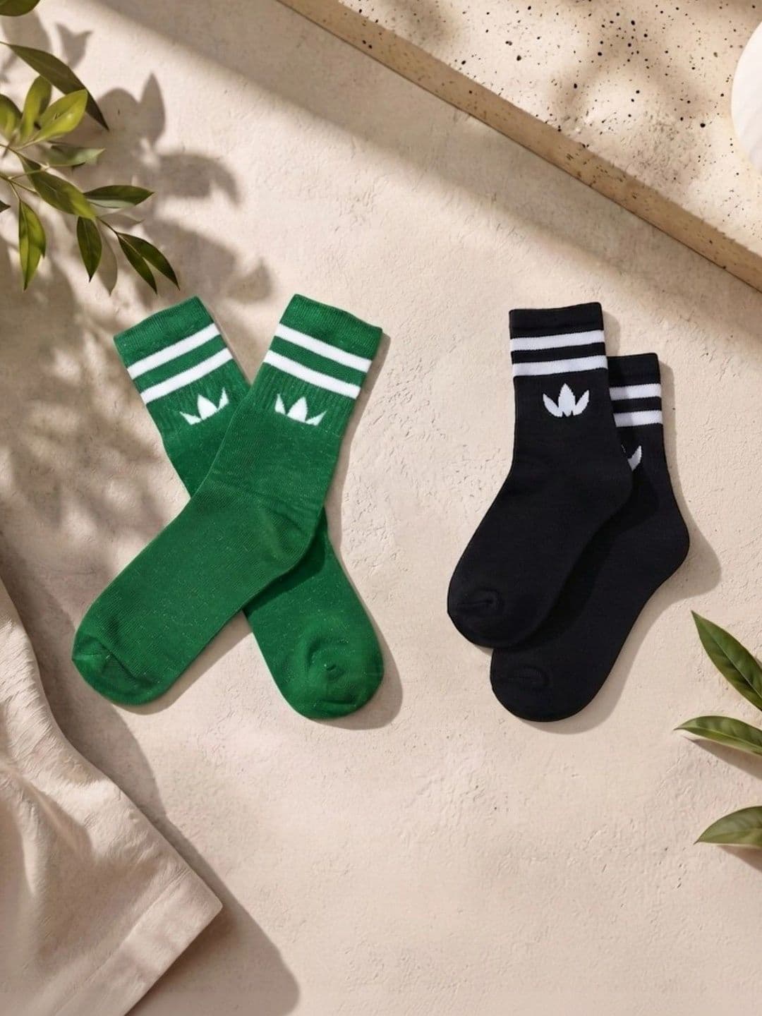 SWAZ Men Pack of 2 Cotton Assorted Striped Above Ankle Socks - view 1