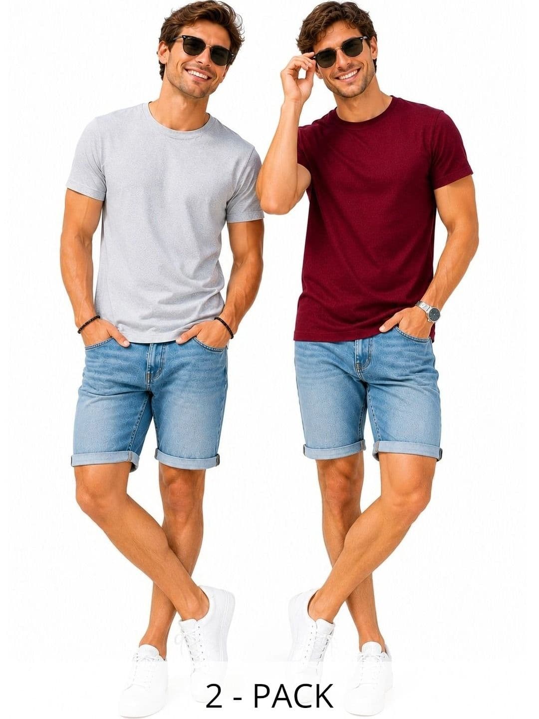 Sharnika Men 2 Pure Cotton T-shirt - view 1