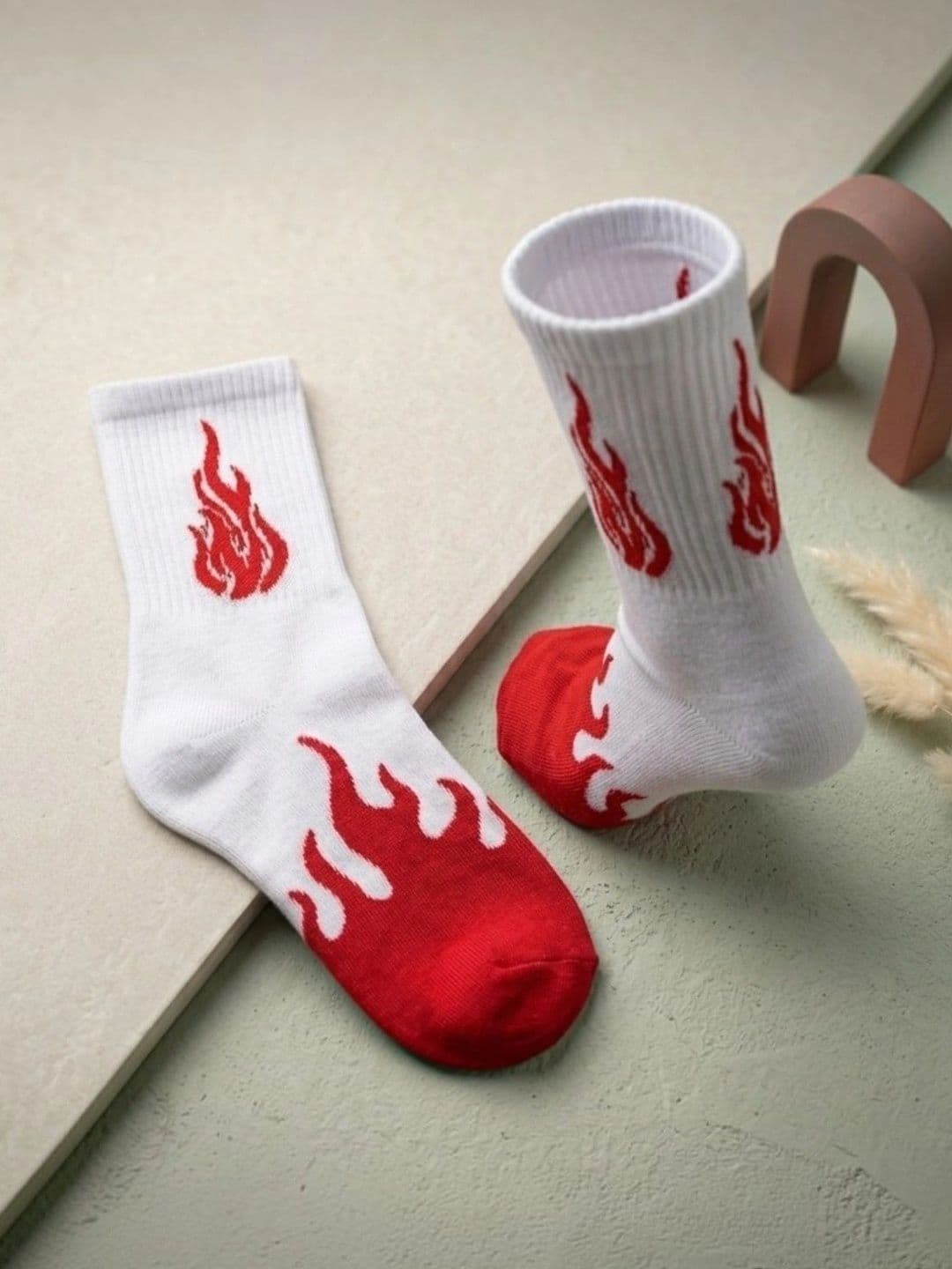 pell-mell Men Pack of 2 Cotton Assorted Patterned Above Ankle Socks - view 1