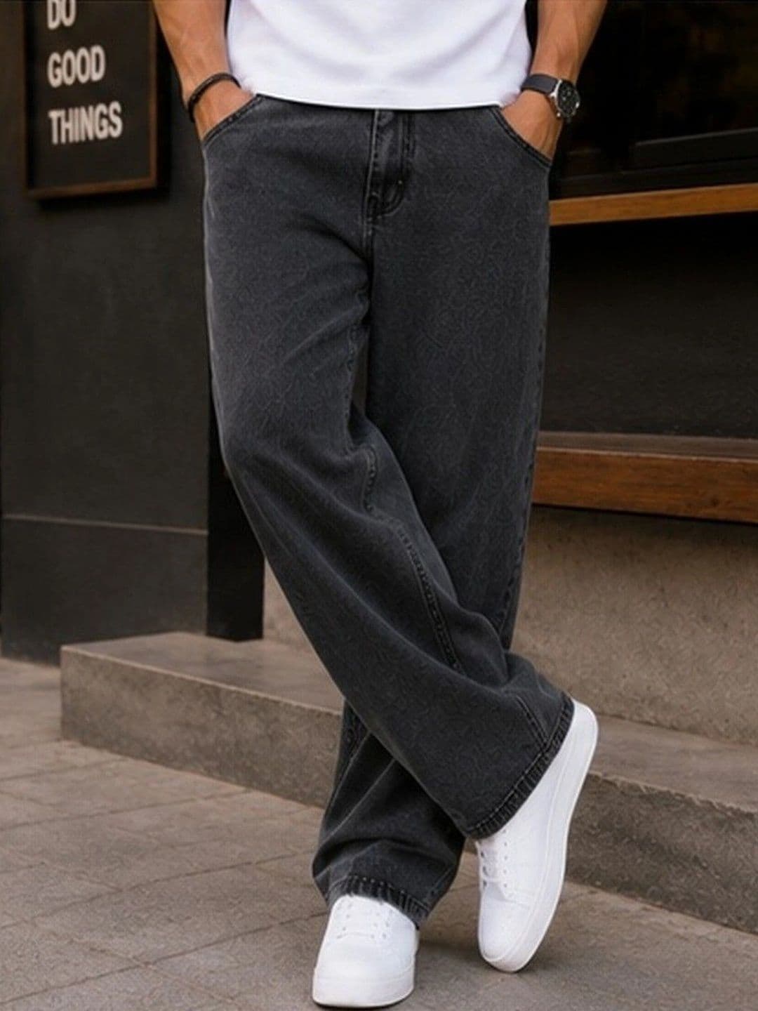 GARTEEN Men Classic Straight Fit Mid-Rise Stretchable Jeans - view 1