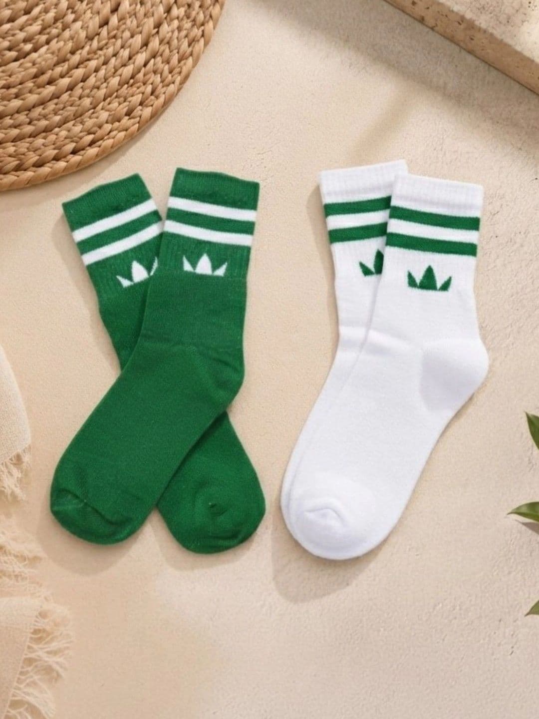 SWAZ Men Pack of 2 Cotton Assorted Striped Above Ankle Socks - view 1