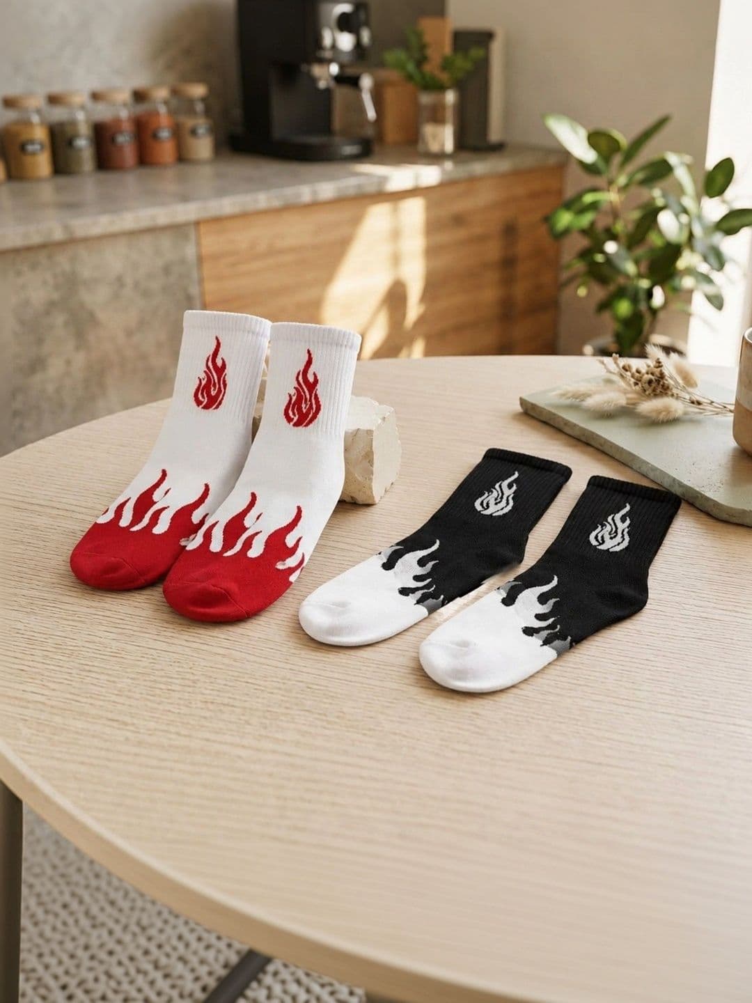 SWAZ Men Pack of 2 Cotton Assorted Patterned Above Ankle Socks - view 1