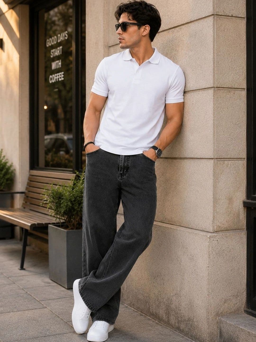 GARTEEN Men Classic Straight Fit Mid-Rise Stretchable Jeans - view 1