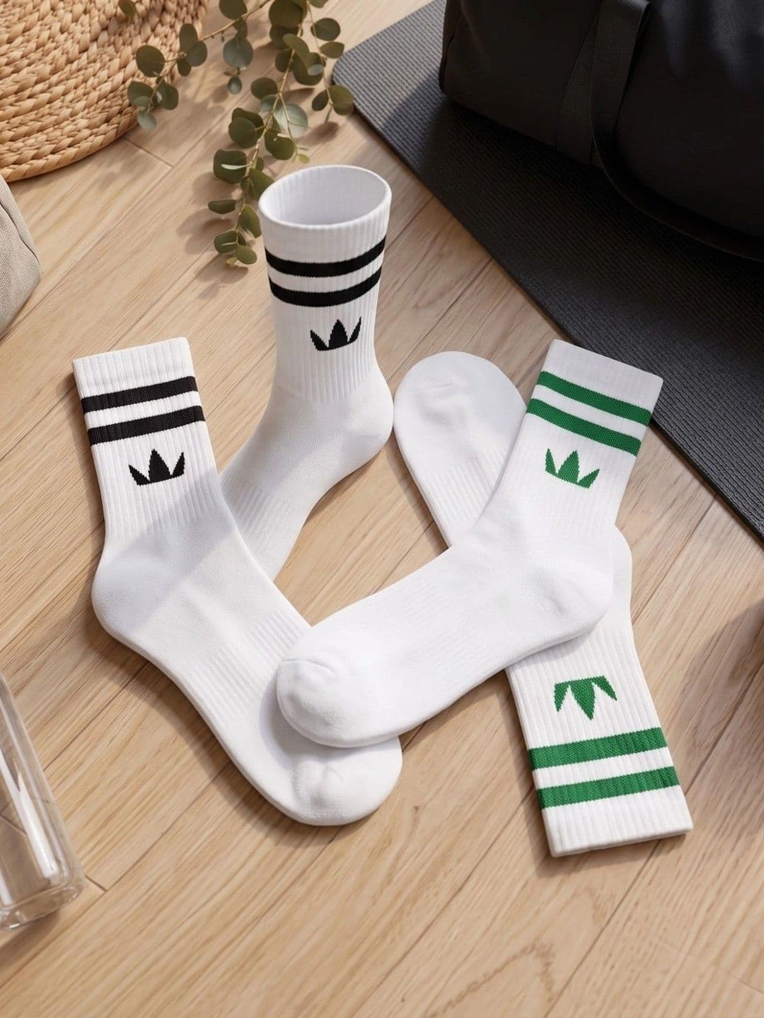 pell-mell Men Pack of 2 Cotton Assorted Striped Above Ankle Socks - view 1