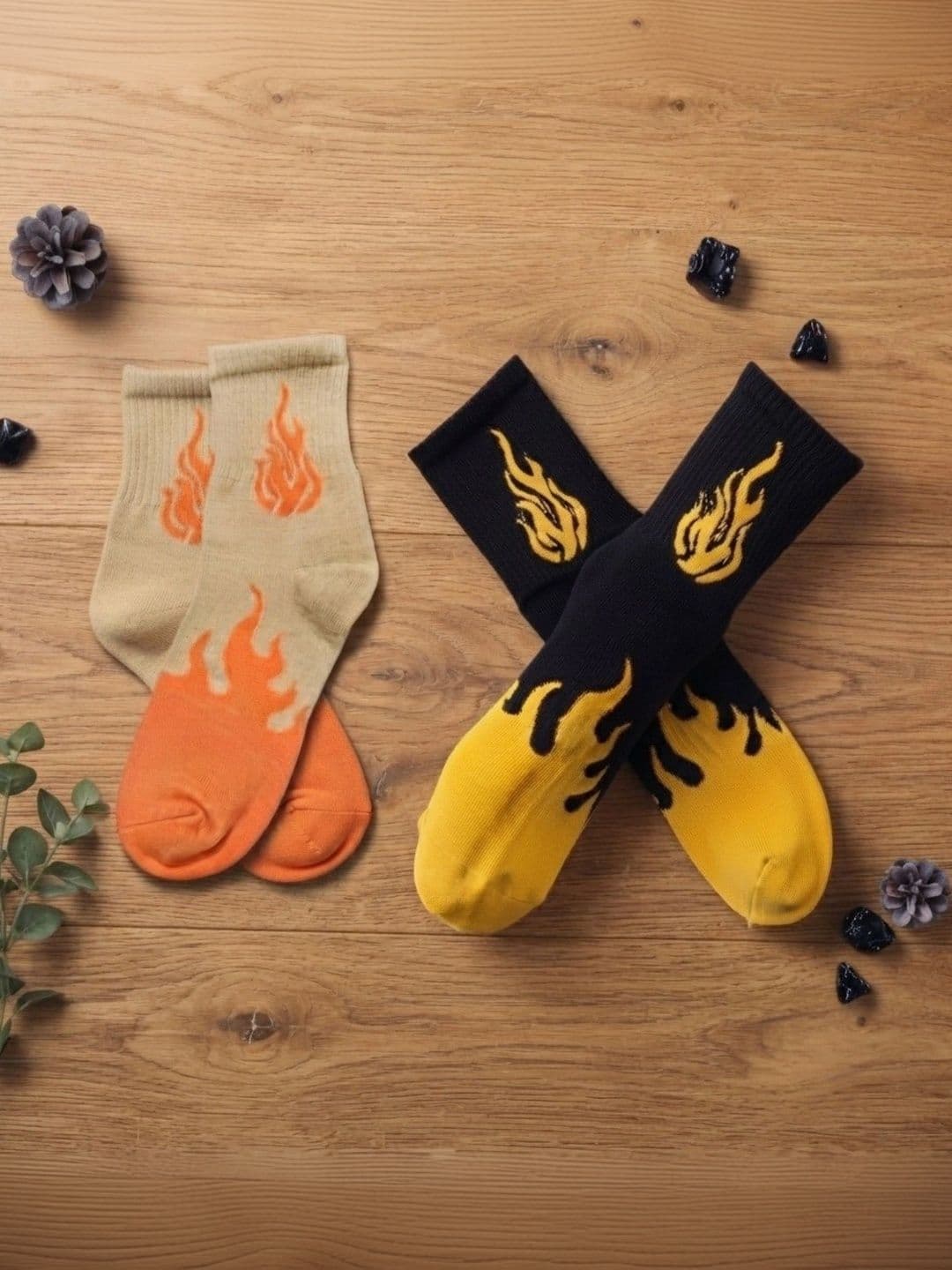 pell-mell Men Pack of 2 Cotton Assorted Patterned Above Ankle Socks - view 1
