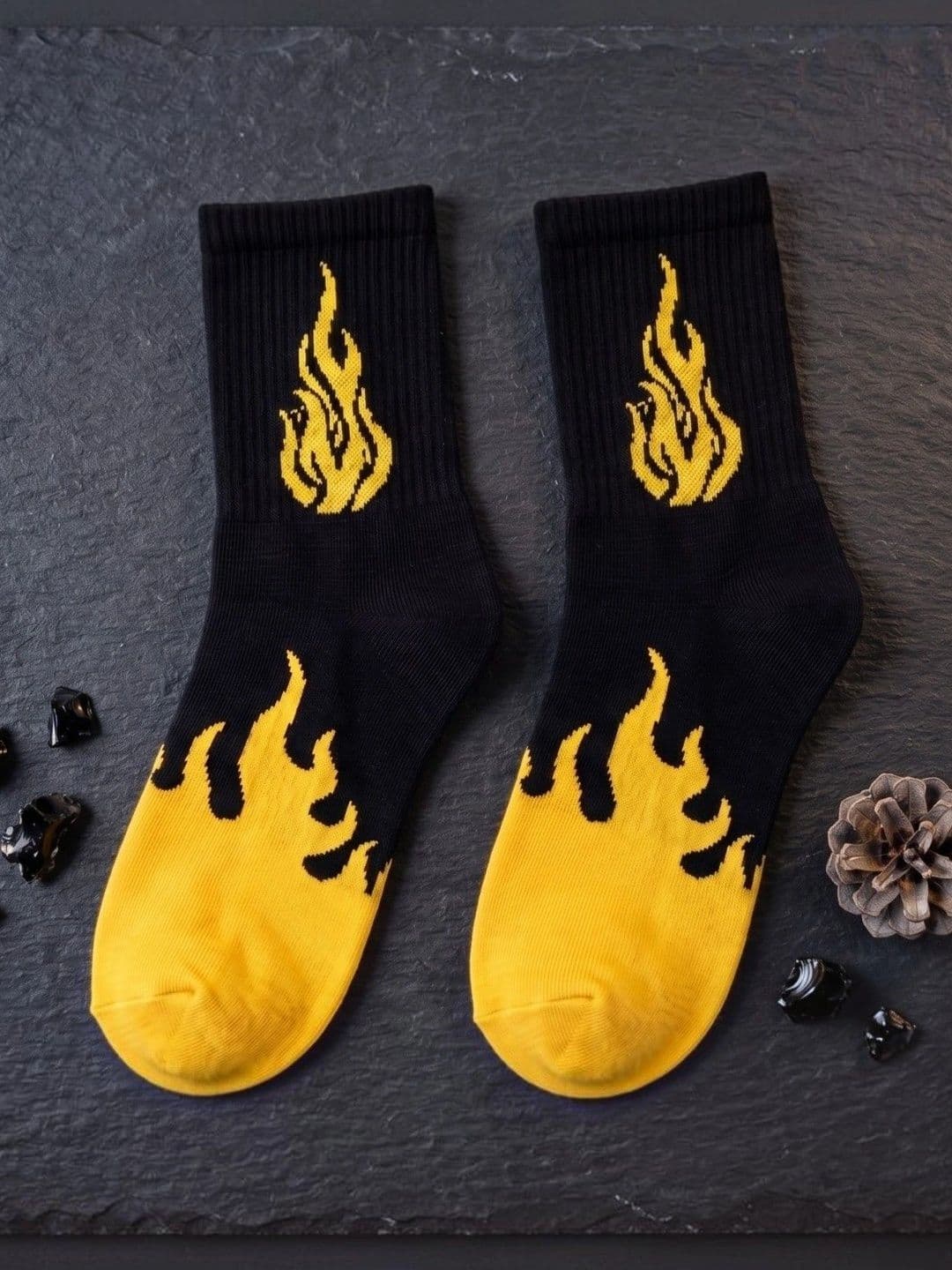 pell-mell Men Pack of 2 Cotton Assorted Patterned Above Ankle Socks - view 1