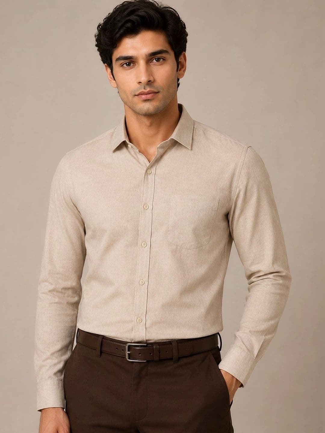Cottinfab Men Standard Slim Fit Casual Shirt - view 1