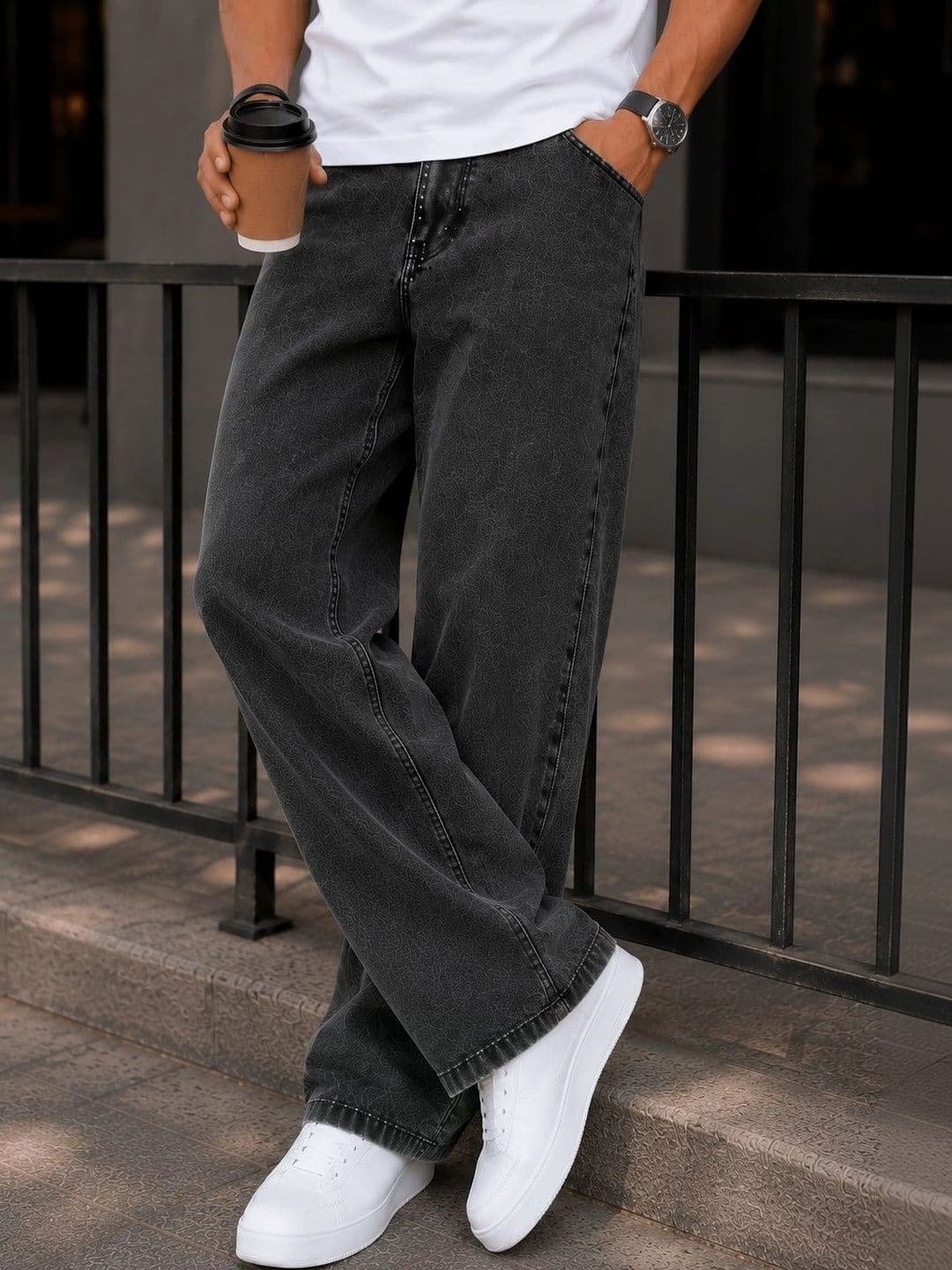 MARK VIEW Men Classic Straight Fit Mid-Rise Stretchable Jeans - view 1