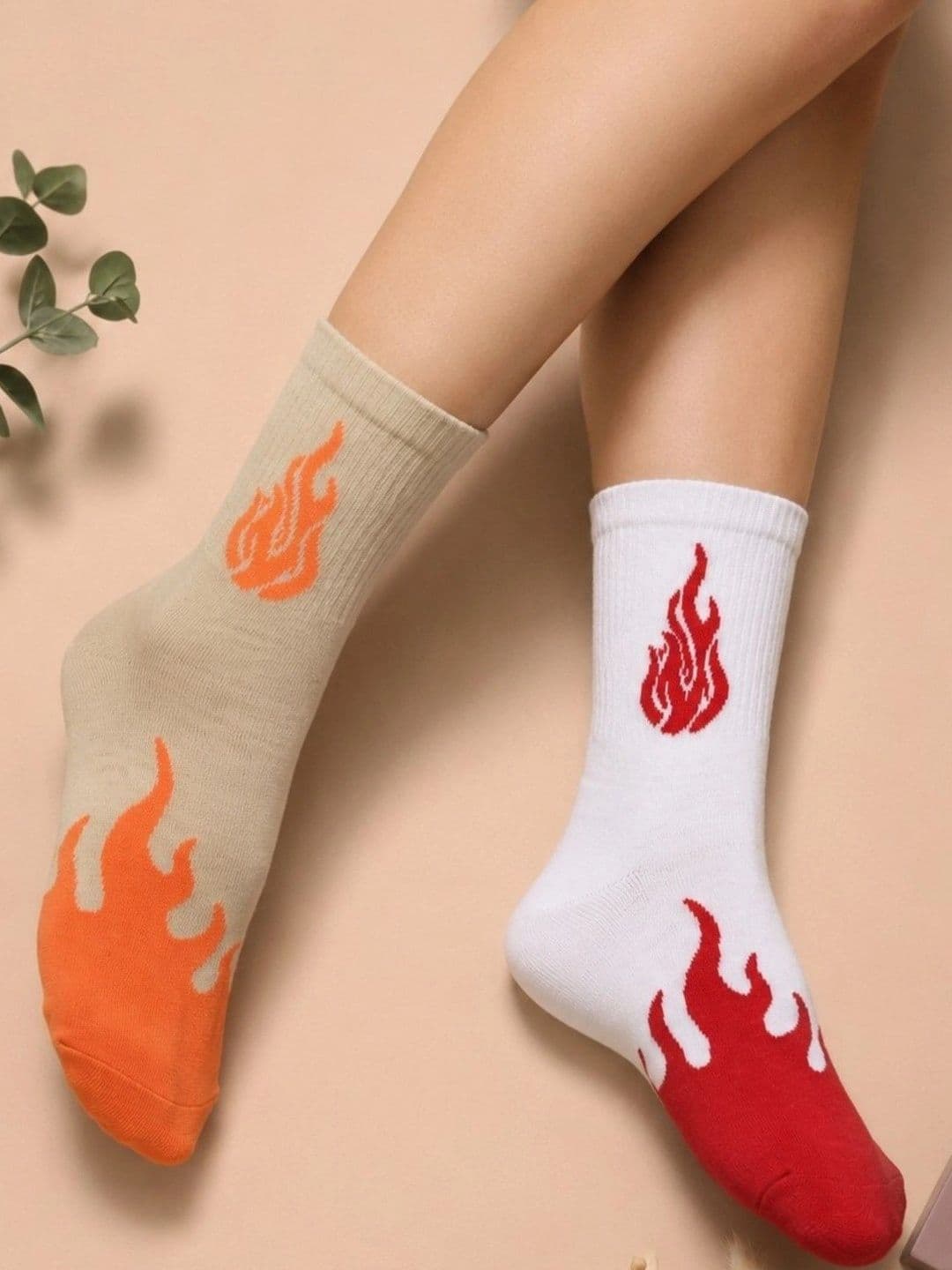 SWAZ Men Pack of 2 Cotton Assorted Patterned Above Ankle Socks - view 1