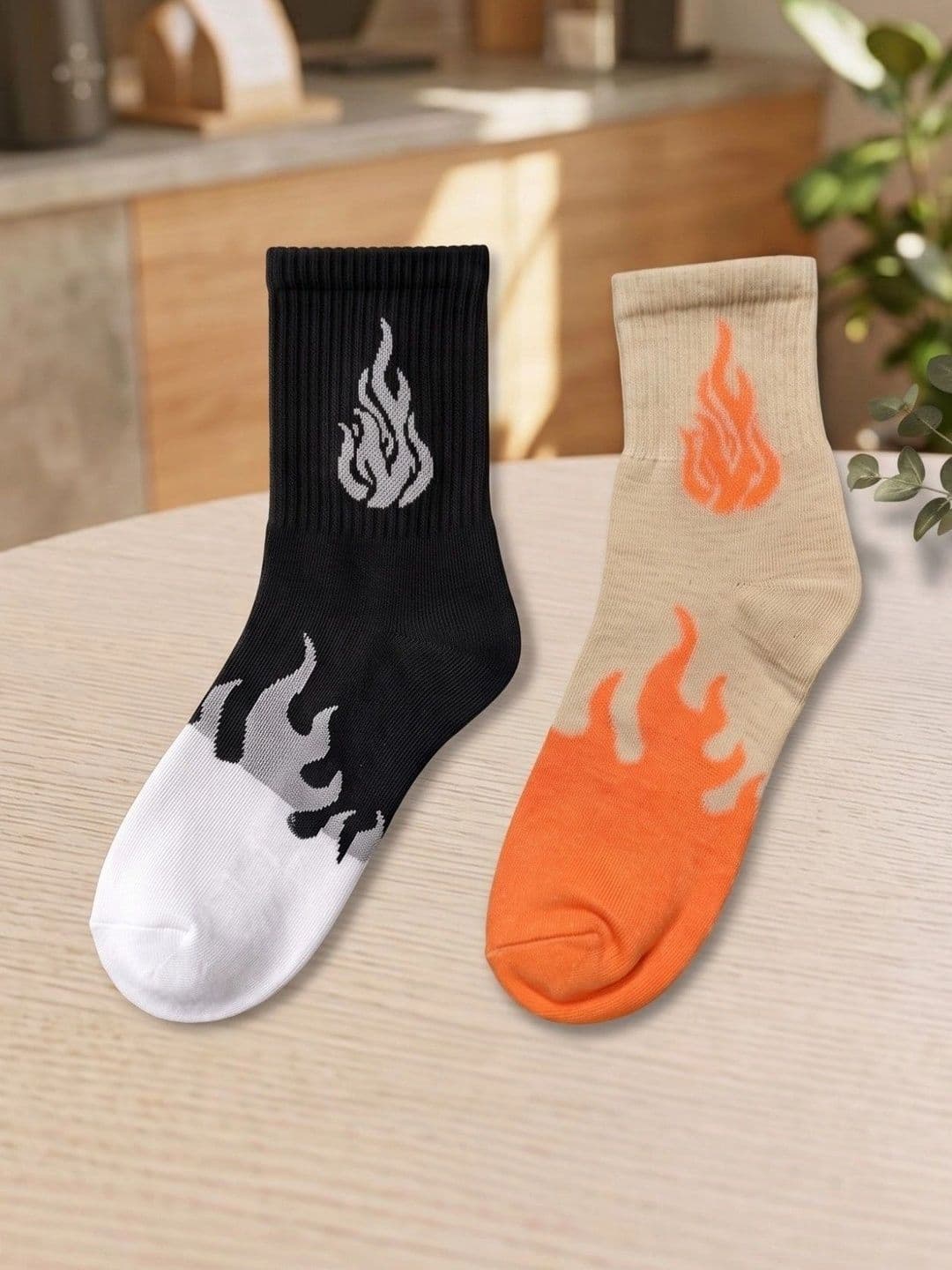 SWAZ Men Pack of 2 Cotton Assorted Patterned Above Ankle Socks - view 1