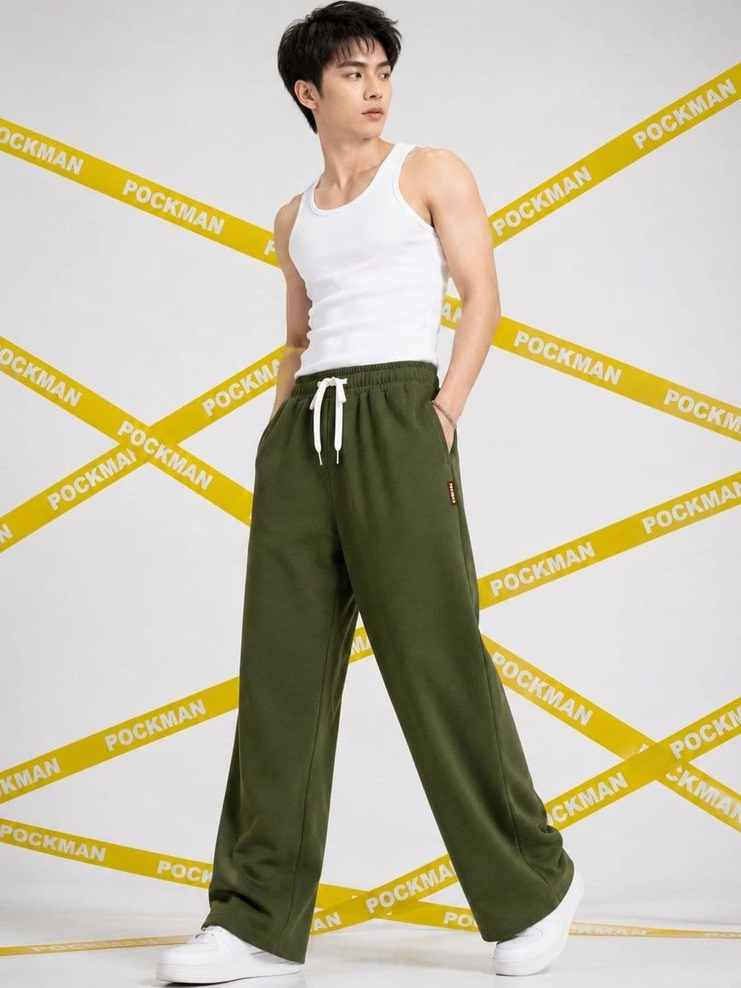 PockMAN Men Wide Leg Antimicrobial Training Track Pants - view 1