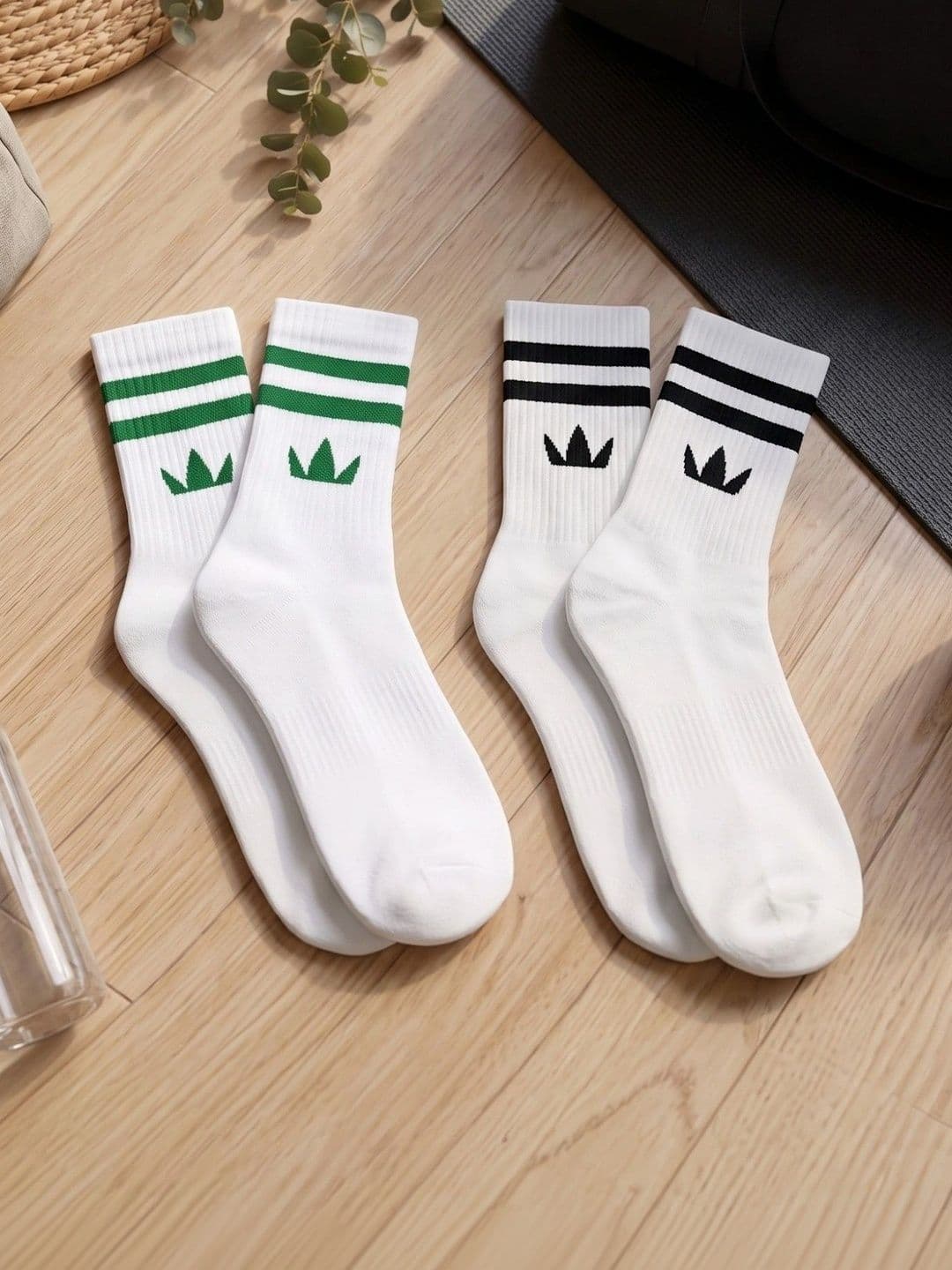 SWAZ Men Pack of 2 Cotton Assorted Striped Above Ankle Socks - view 1