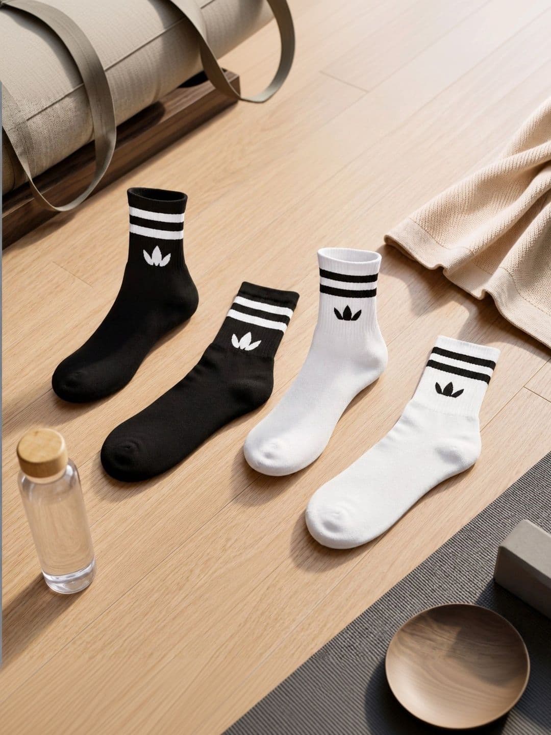 pell-mell Men Pack of 2 Cotton Assorted Striped Above Ankle Socks - view 1