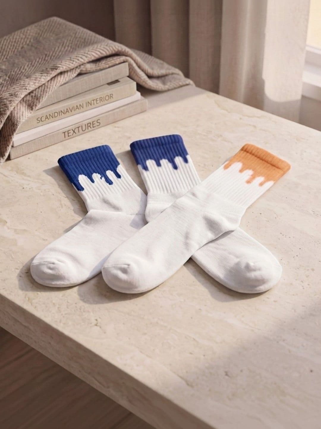 pell-mell Men Pack of 2 Cotton Assorted Patterned Above Ankle Socks - view 1