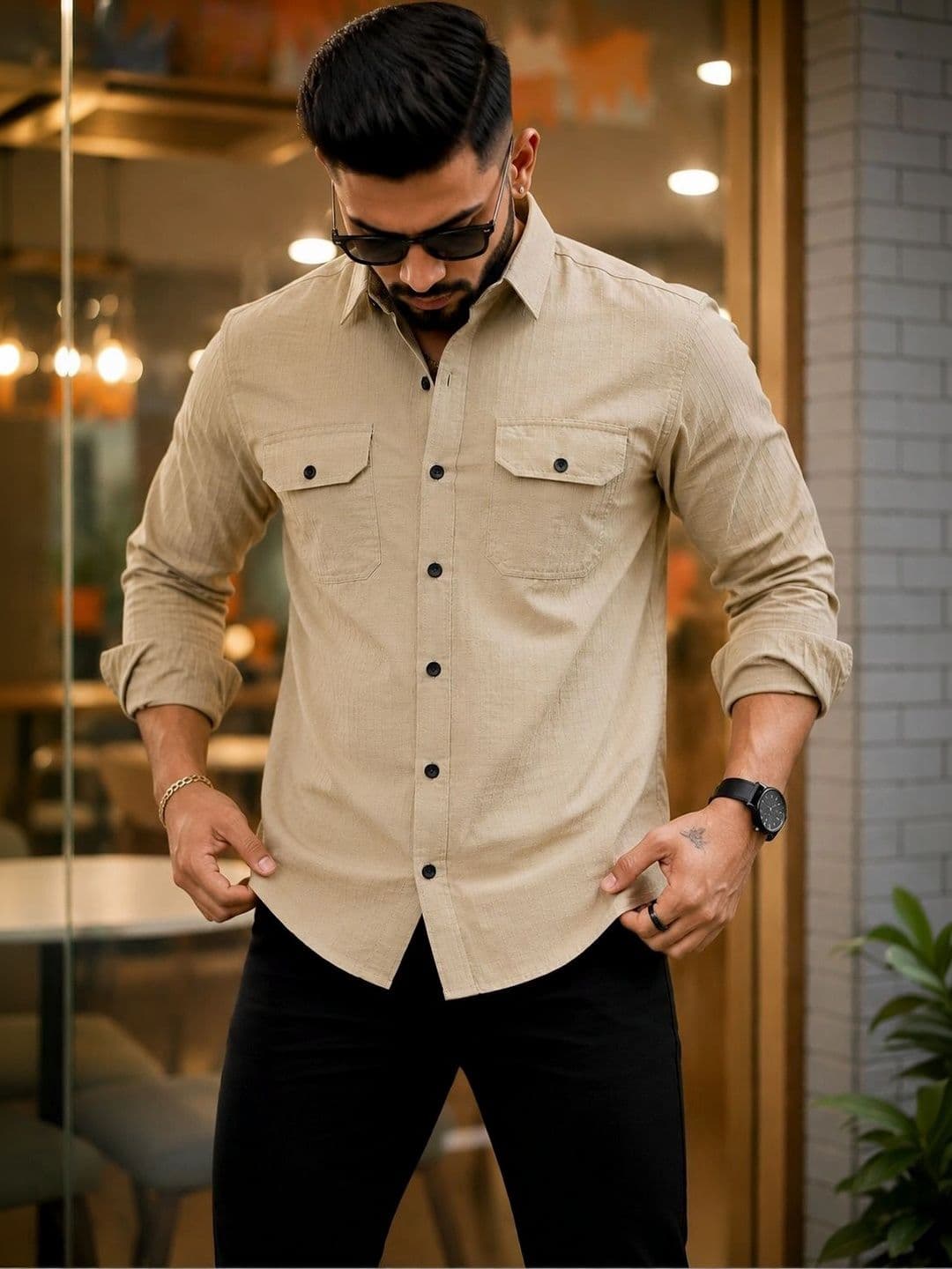R.Code by The Roadster Life Co. Men Standard Casual Shirt - view 1