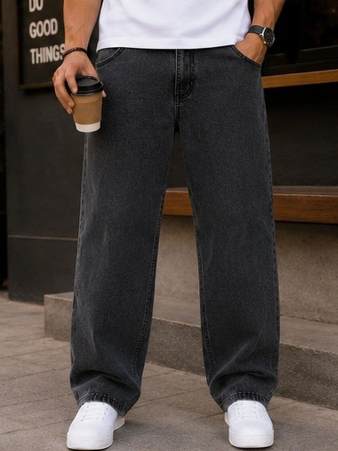 MARK VIEW Men Classic Straight Fit Mid-Rise Stretchable Jeans - view 1