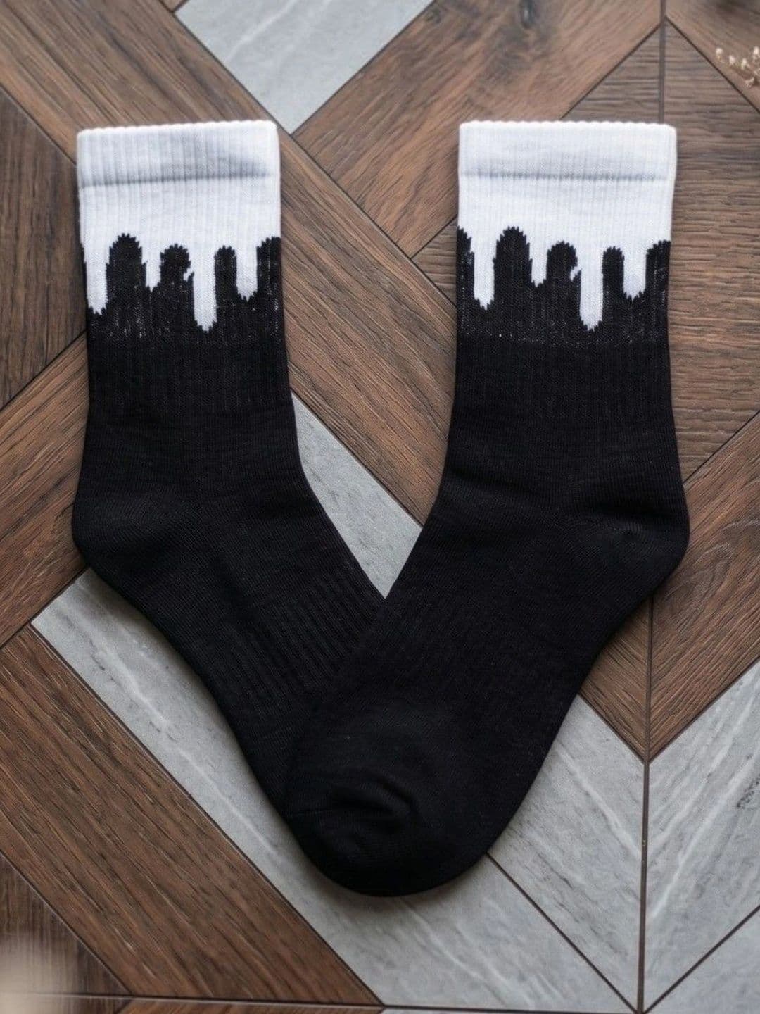 SWAZ Men Pack of 2 Cotton Assorted Patterned Above Ankle Socks - view 1