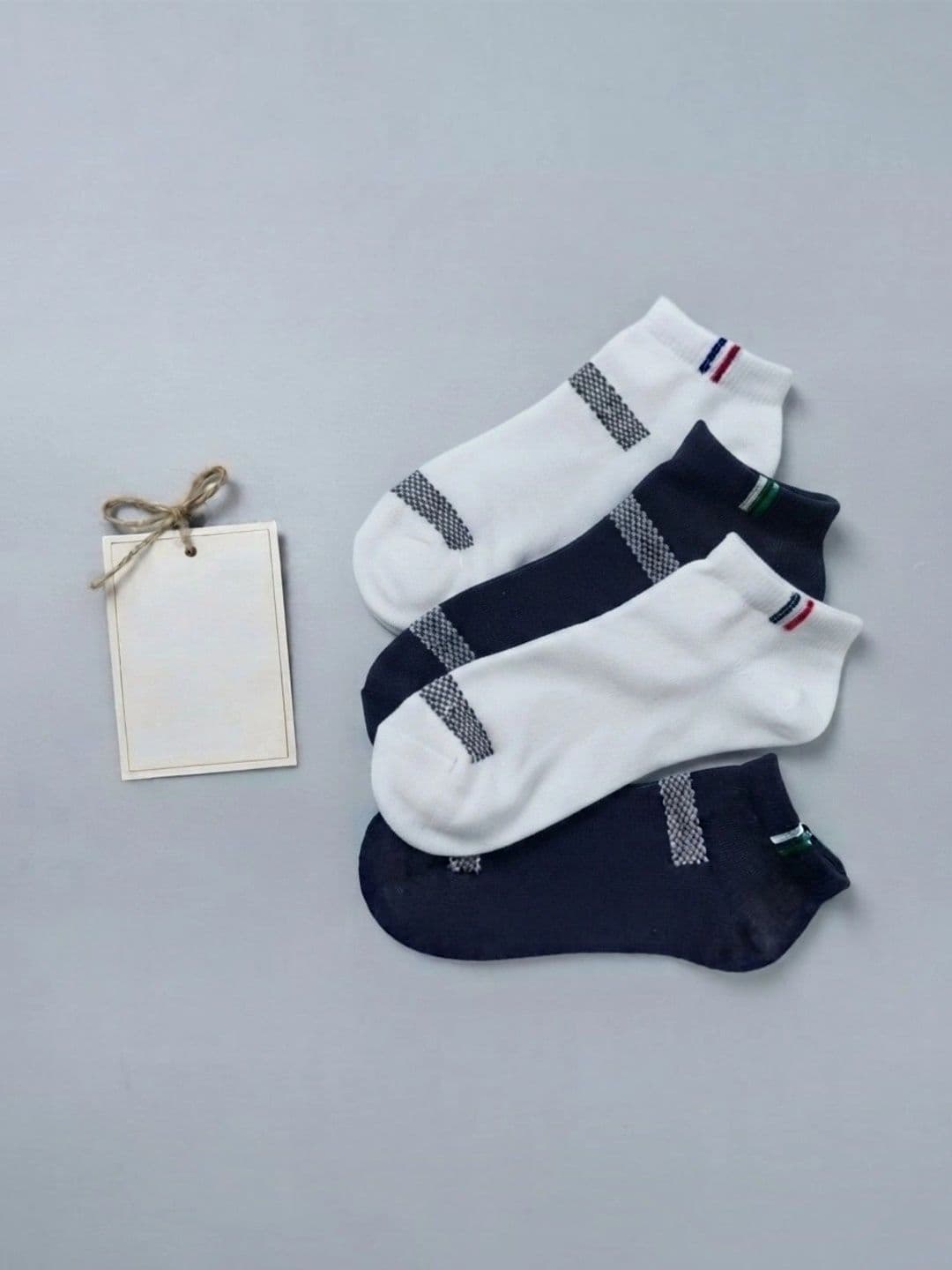 pell-mell Men Pack of 2 Cotton Assorted Patterned Ankle Length Socks - view 1