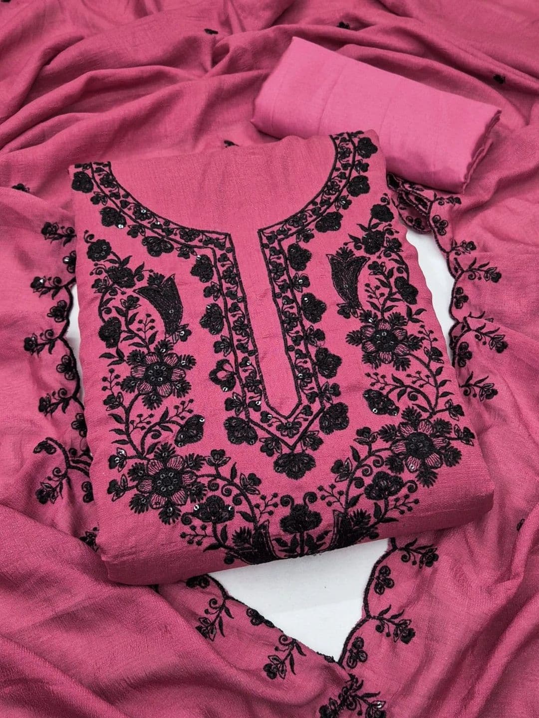 Panzora Embroidered Unstitched Dress Material - view 1