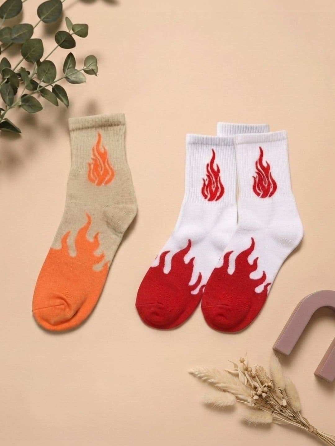 pell-mell Men Pack of 2 Cotton Assorted Patterned Above Ankle Socks - view 1