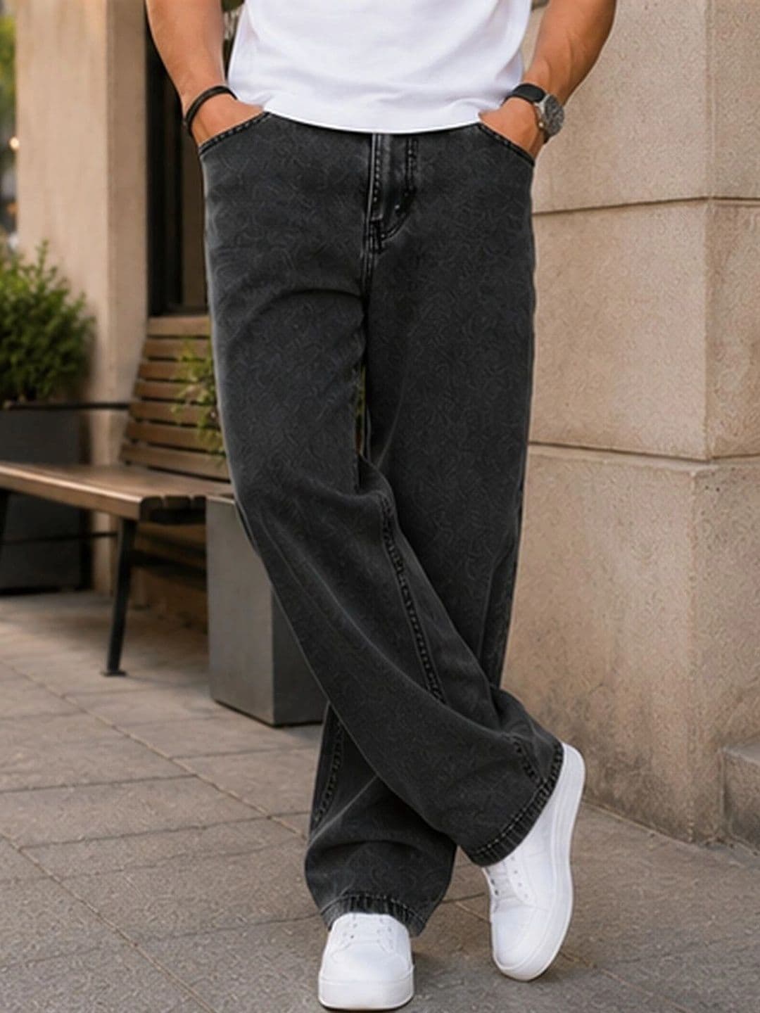 DENIM LIFE Men Classic Straight Fit Mid-Rise Stretchable Jeans - view 1