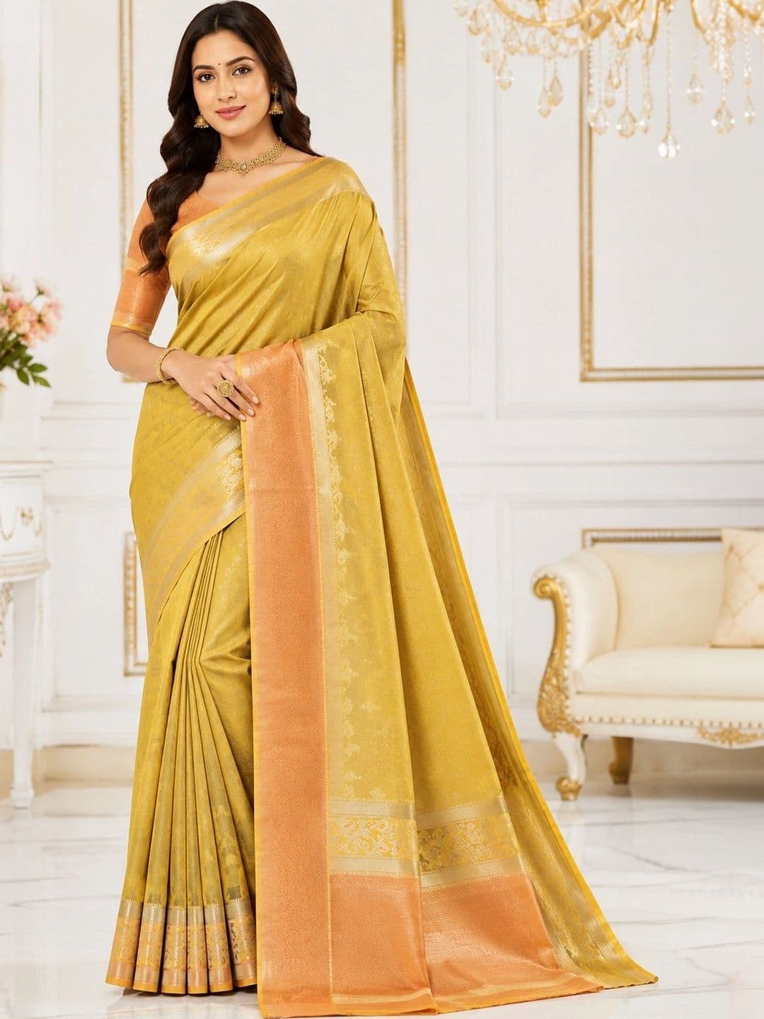 CRAFTONI Zari Art Silk Kanjeevaram Saree - view 1