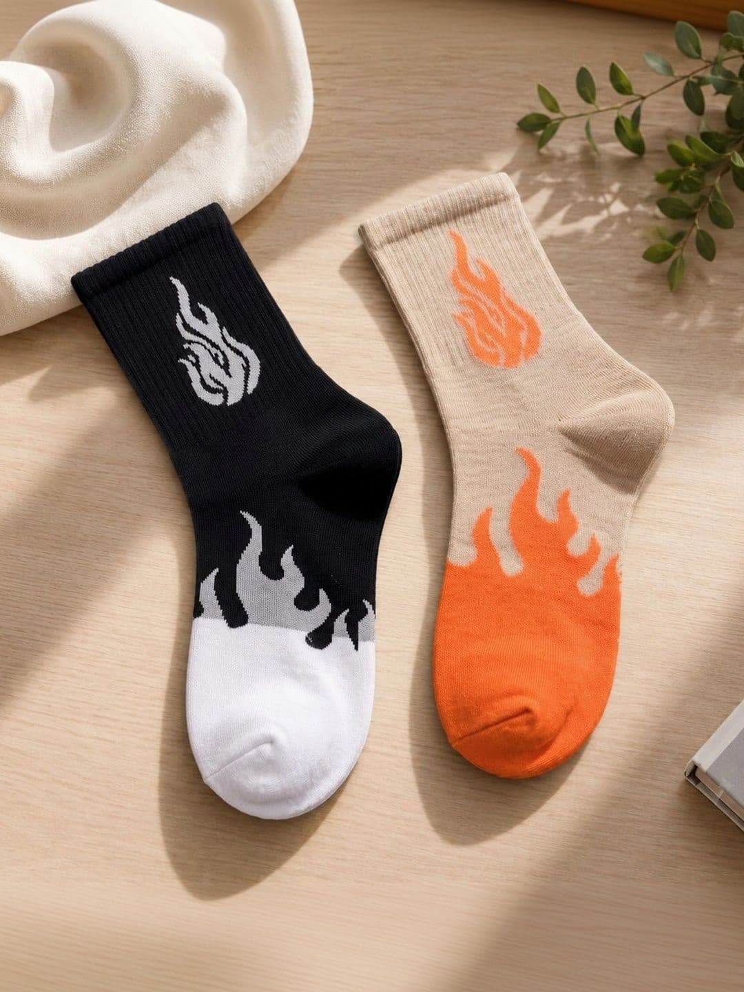 pell-mell Men Pack of 2 Cotton Assorted Patterned Above Ankle Socks - view 1