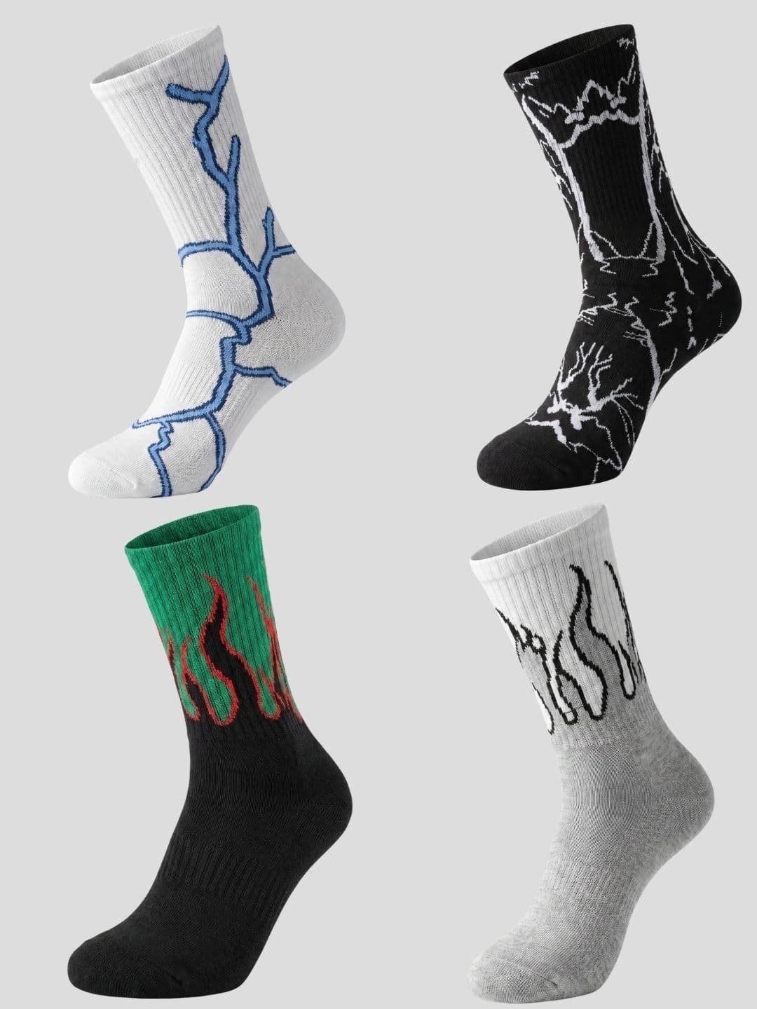 Moda Rapido Men Pack of 4 Cotton Blend Patterned Above Ankle Socks - view 1