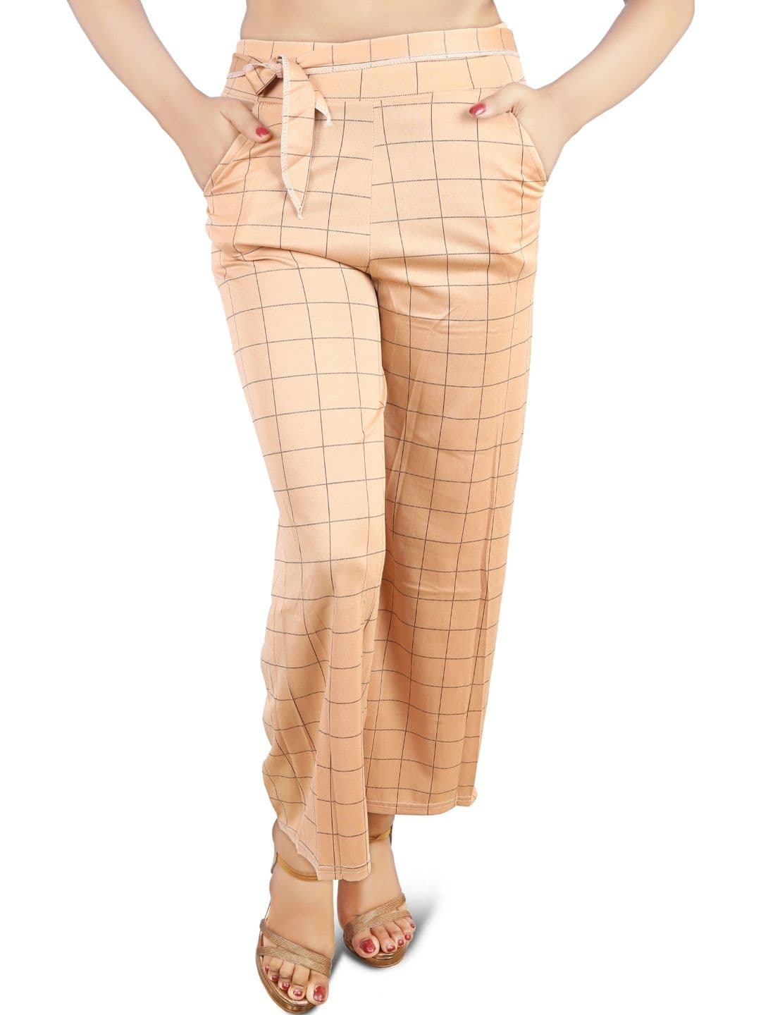 RAYIE COLLECTION Women Checked Knitted Ethnic Palazzos - view 1