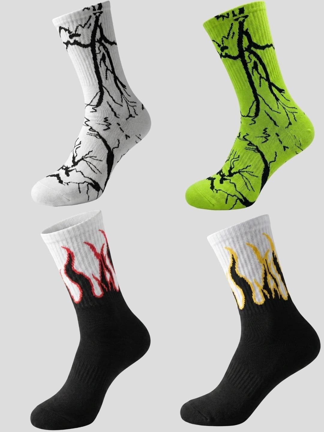 Moda Rapido Men Pack of 4 Cotton Blend Patterned Above Ankle Socks - view 1